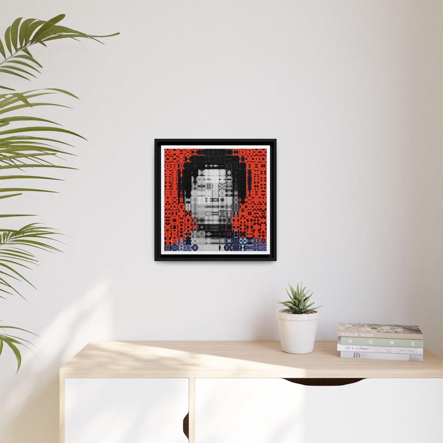 Iconic Foundational Feminist icon Audre Lorde Abstract Portrait Collage Art — Matte Canvas, Framed (Multi-color options)