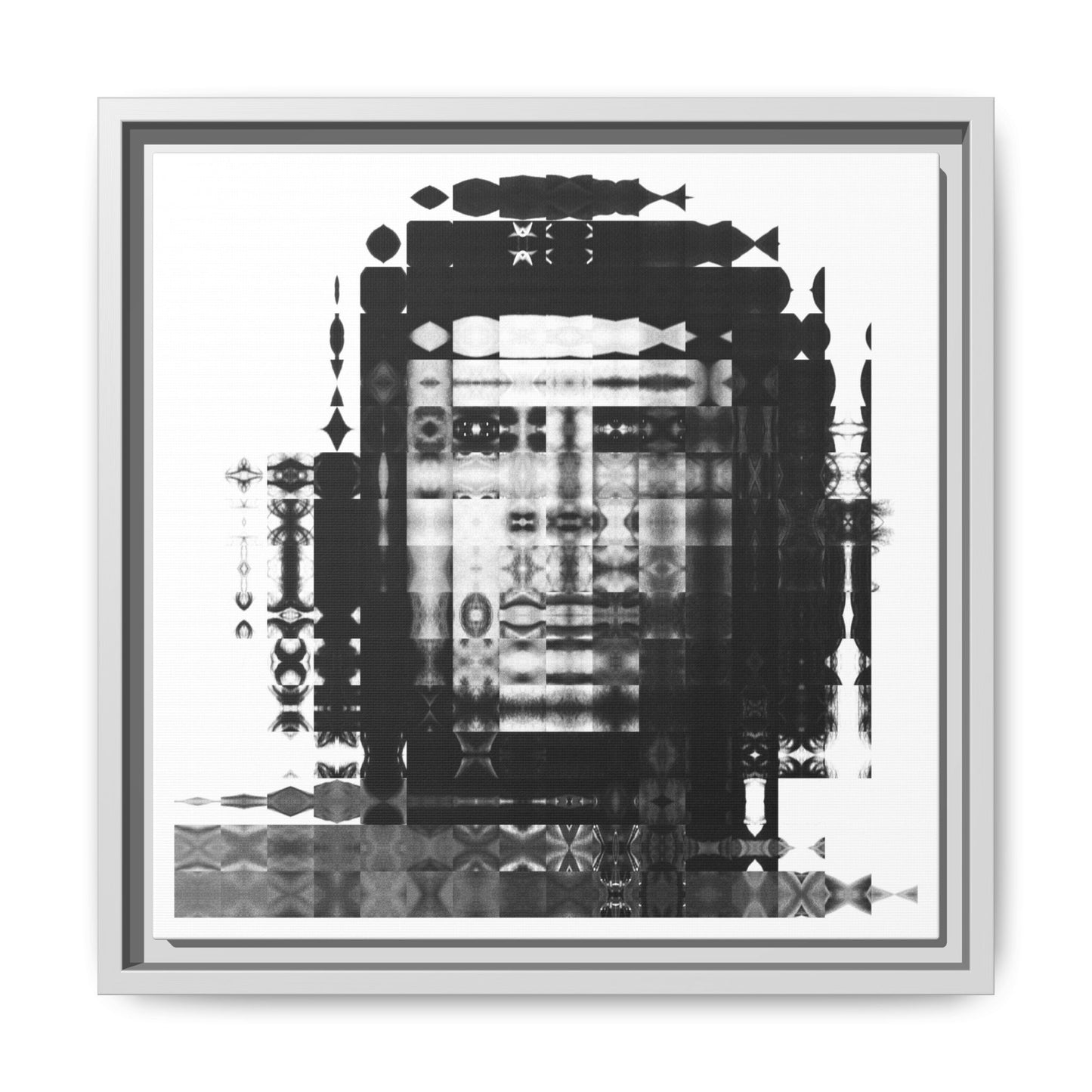 Iconic Revolutionary Che Guevera Abstract Portrait Collage Art — Matte Canvas, Framed (Multi-color options)