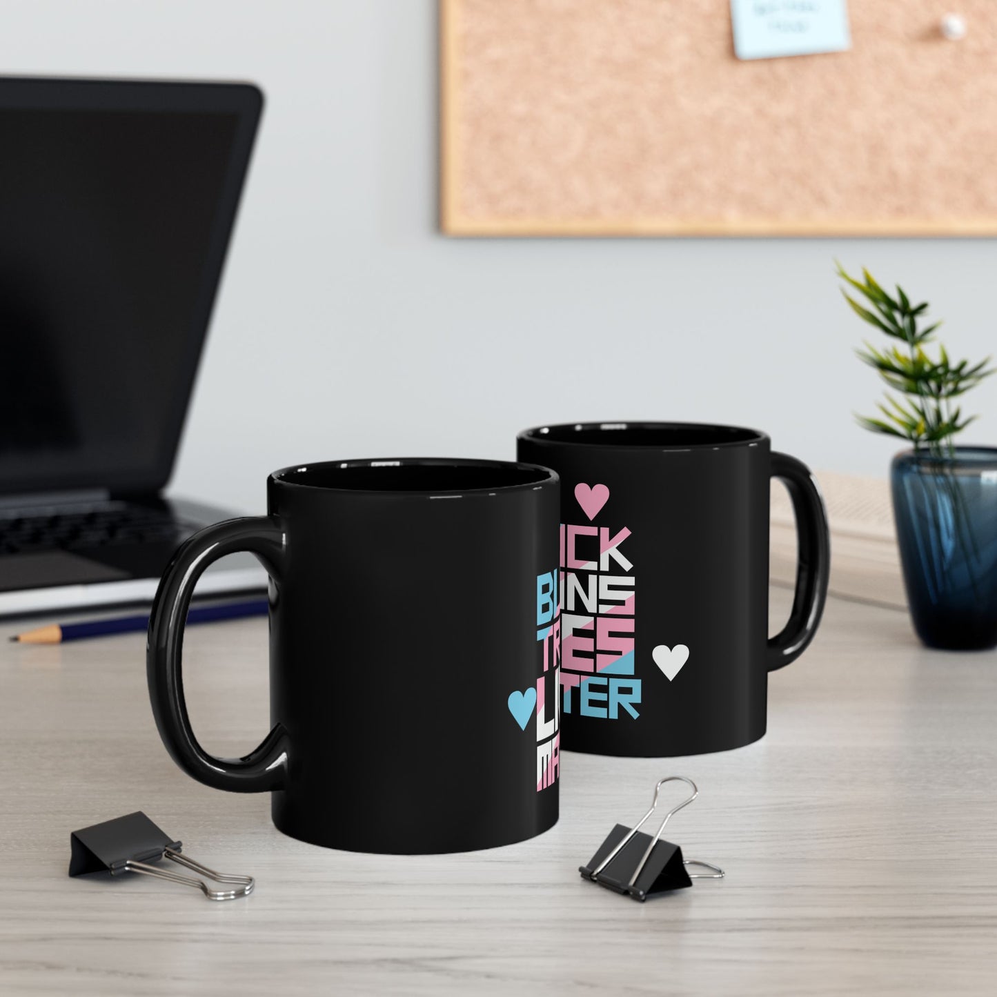 BLACK TRANS LIVES MATTER Black Ceramic Mug (11oz, 15oz)