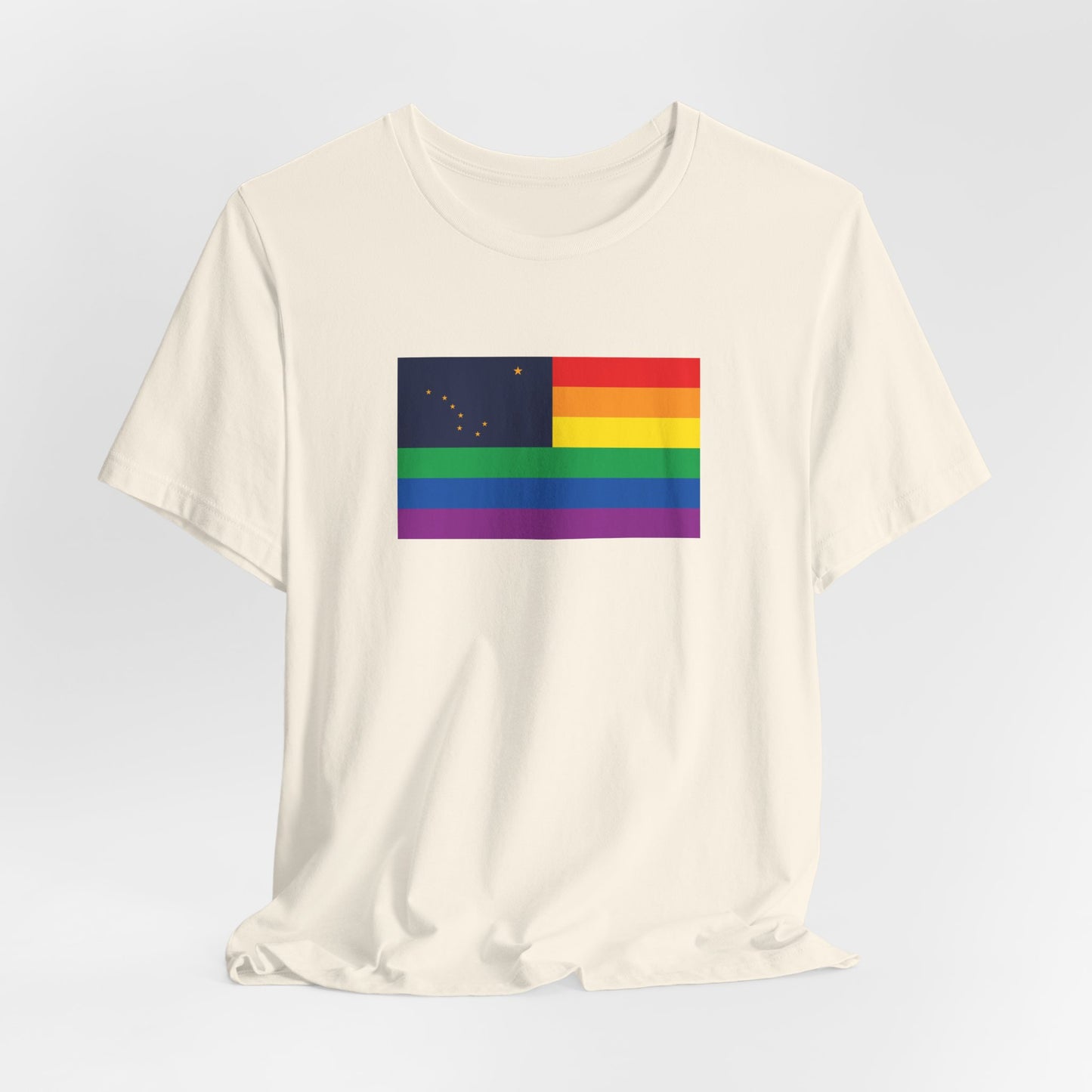 Alaska Rainbow Pride Flag T-shirt, Several Color Options