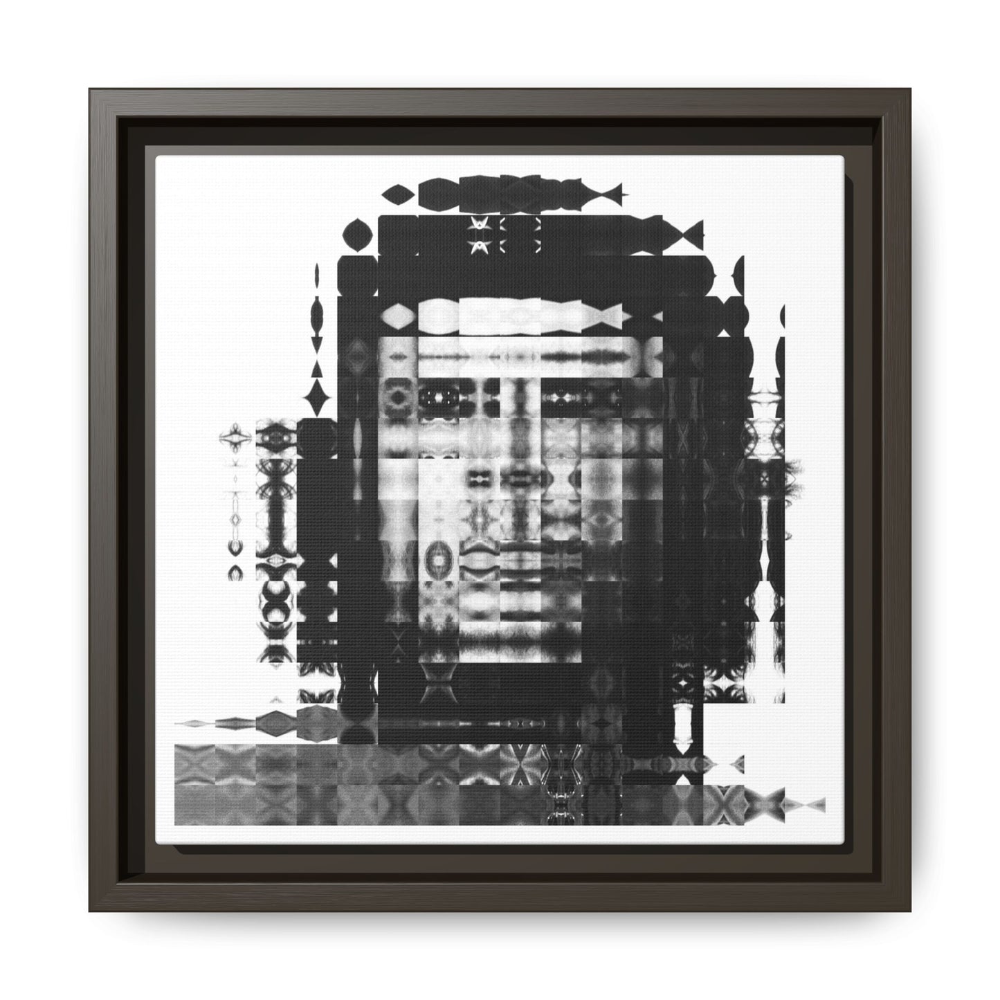 Iconic Revolutionary Che Guevera Abstract Portrait Collage Art — Matte Canvas, Framed (Multi-color options)