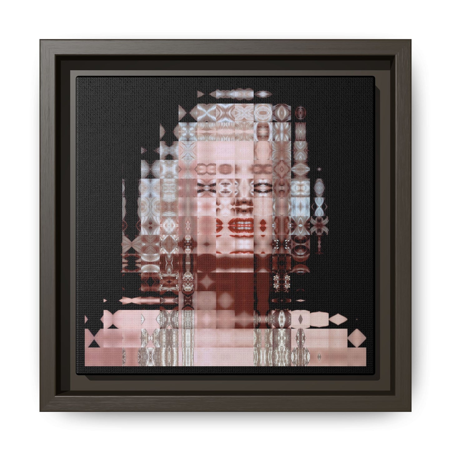 Iconic Movie Star Marilyn Monroe Abstract Portrait Collage Art — Matte Canvas, Framed (Multi-color options)