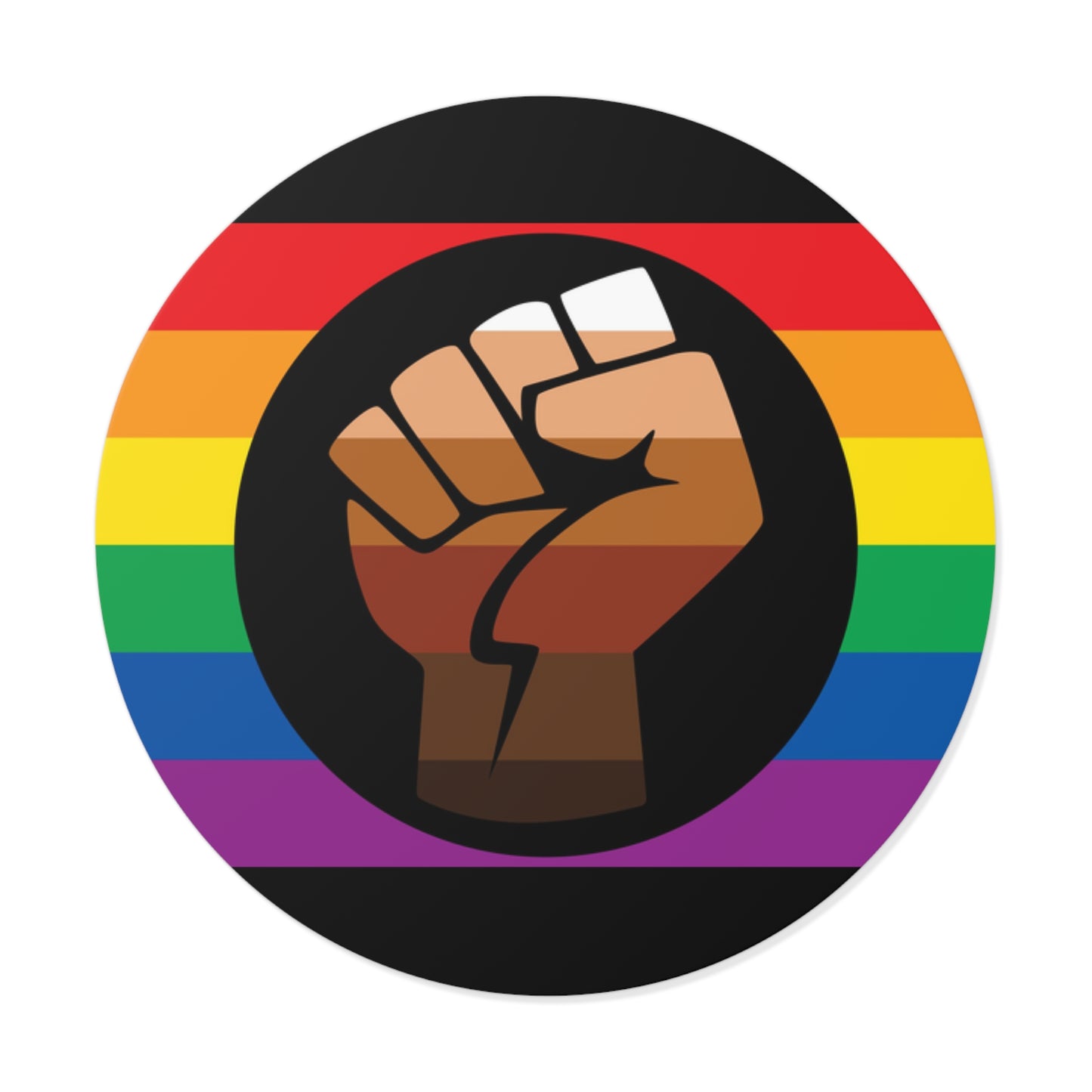 Queer POC Gay Pride Flag Vinyl Sticker