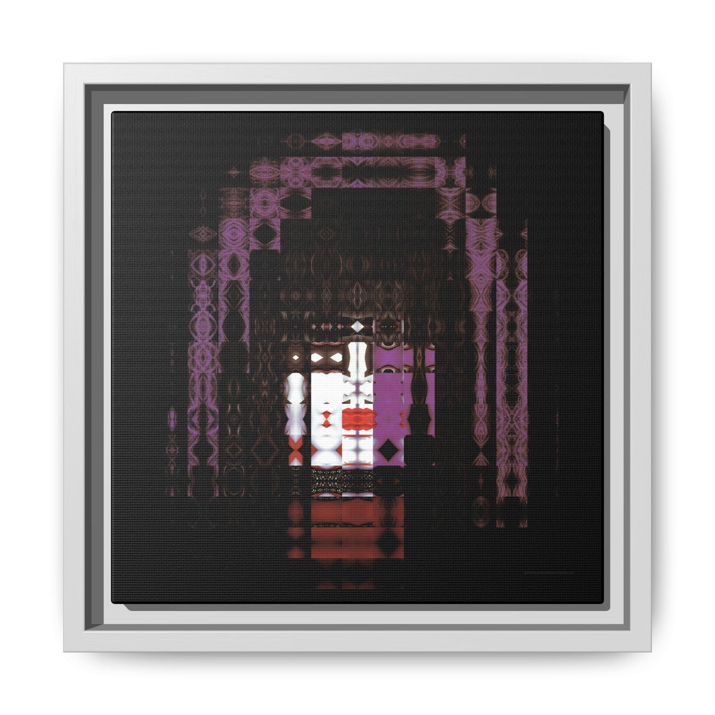 Knights In Satan's Service, Starchild Abstract Portrait Collage Art — Matte Canvas, Framed (Multi-color options)