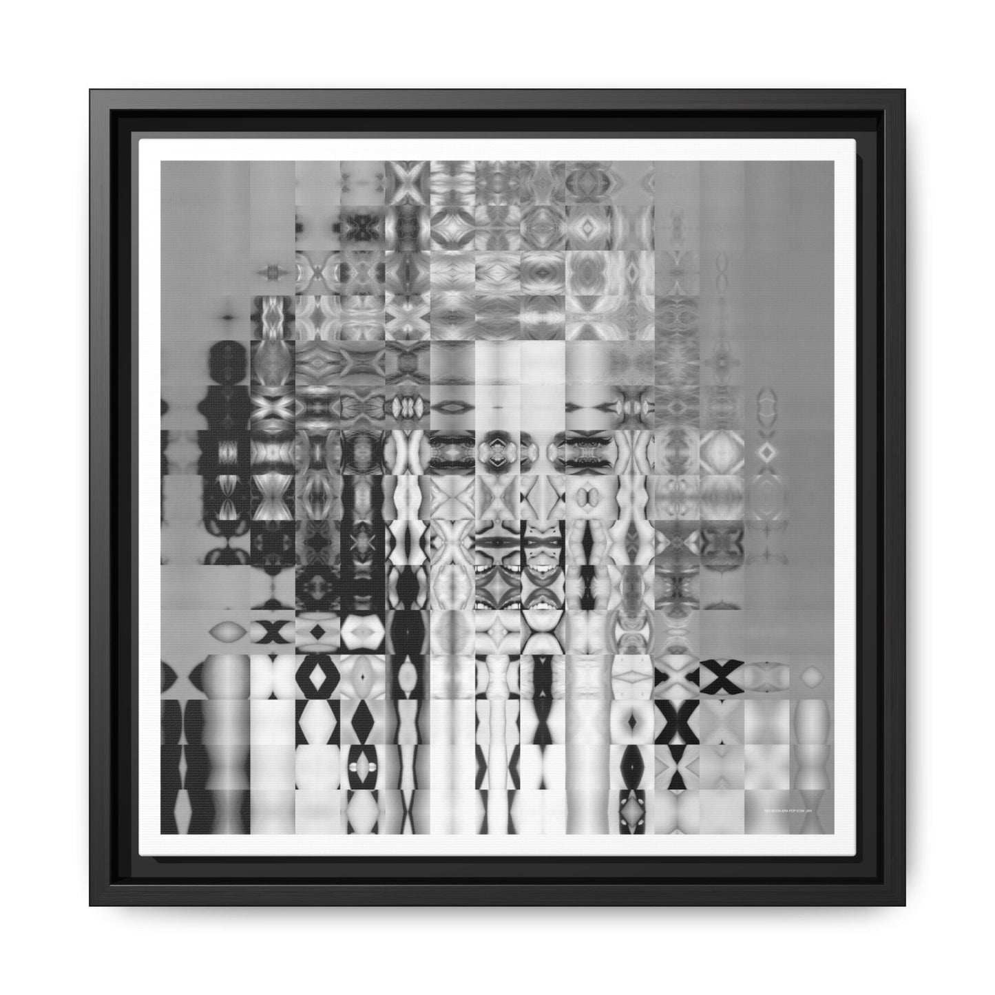 Sex-Book-Era Pop Icon Abstract Portrait Collage Art — Matte Canvas, Framed (Multi-color options)