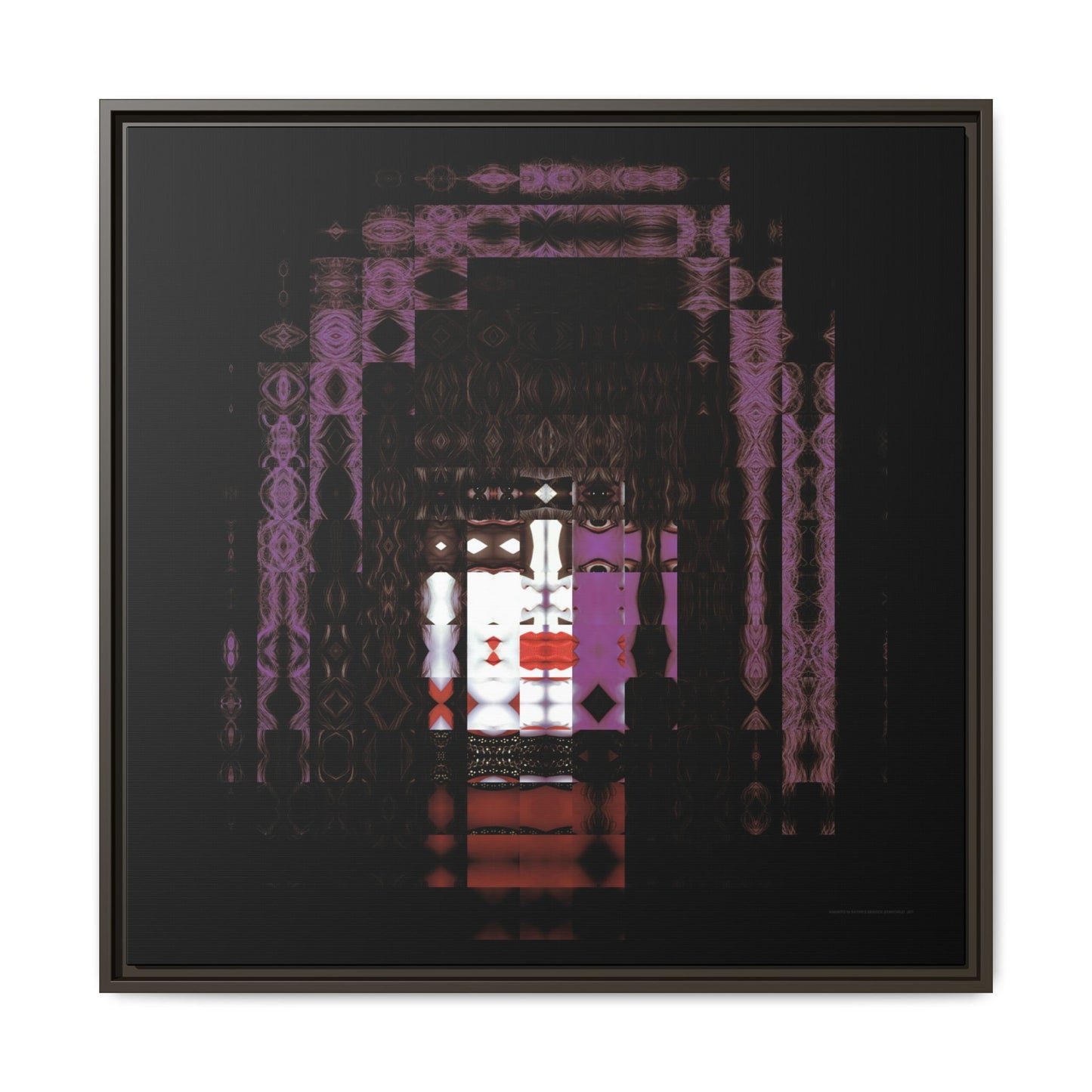 Knights In Satan's Service, Starchild Abstract Portrait Collage Art — Matte Canvas, Framed (Multi-color options)