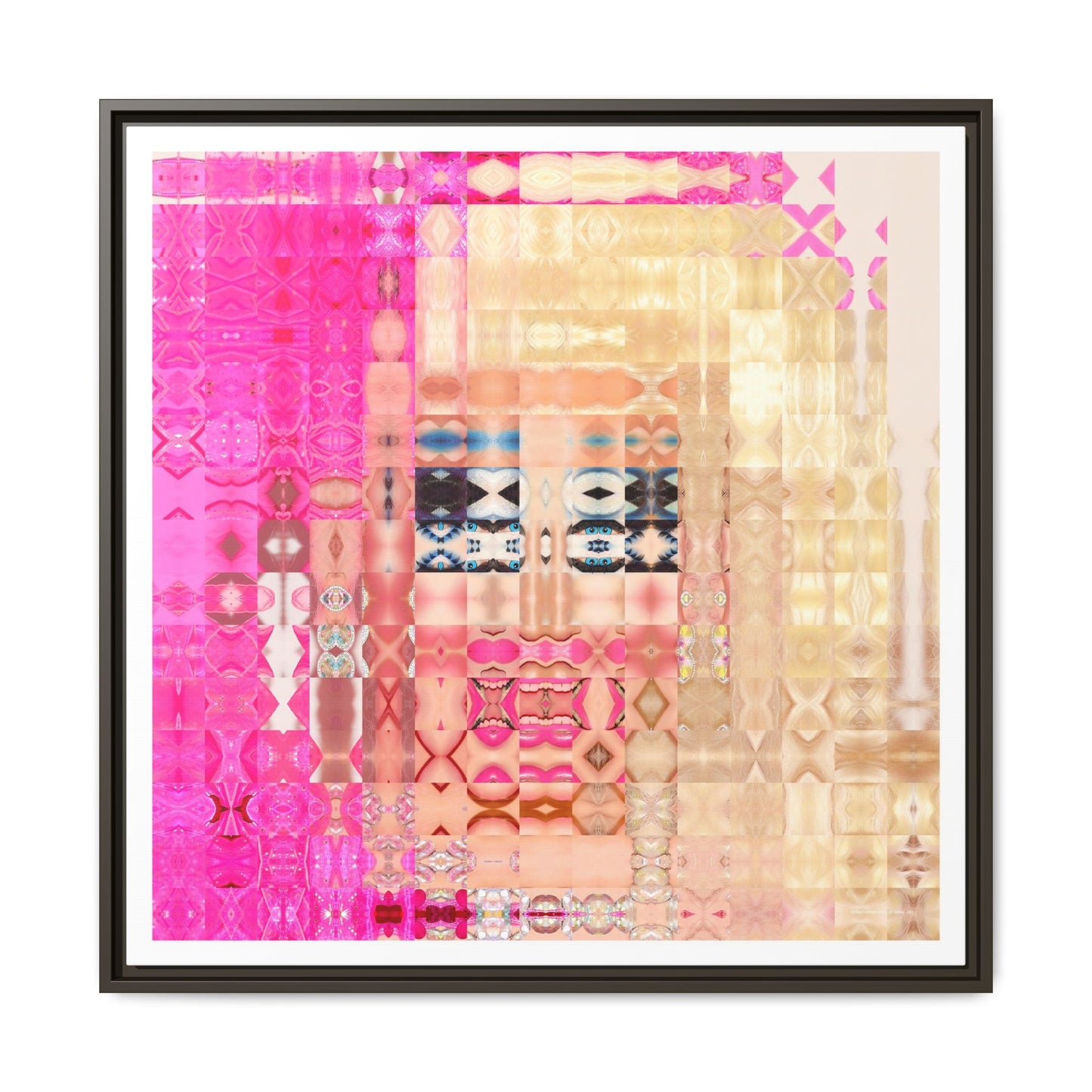 Iconic Living Doll of Drag Abstract Portrait Collage Art — Matte Canvas, Framed (Multi-color options)