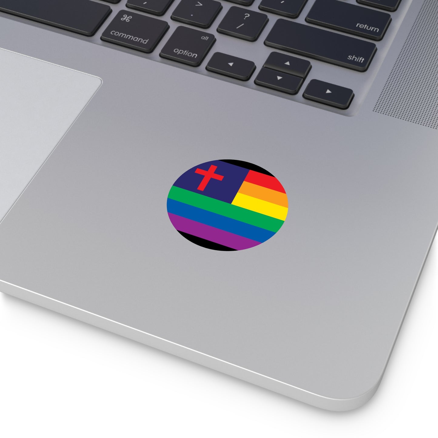 Christian Queer Pride Flag Vinyl Sticker