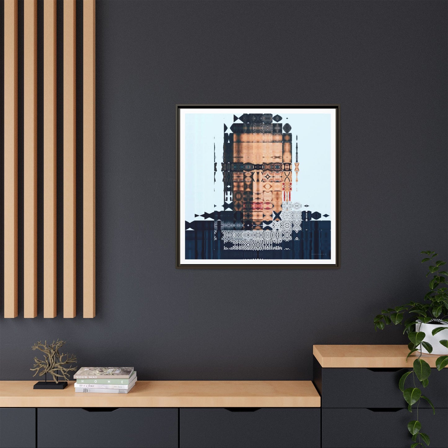 Iconic Feminist, The Notorious RBG, Ruth Bader Ginsburg Abstract Portrait Collage Art — Matte Canvas, Framed (Multi-color options)