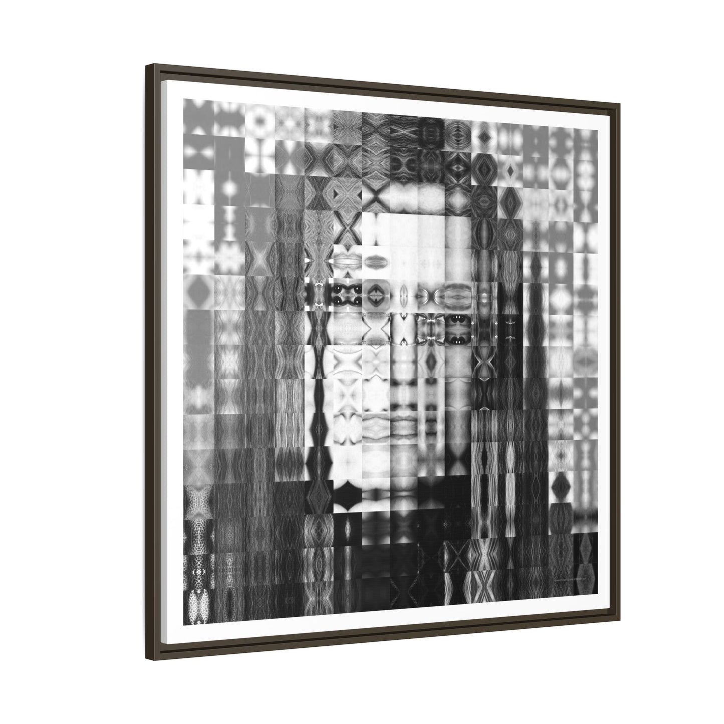 Feminist Icon Gloria Steinem Abstract Portrait Collage Art — Matte Canvas, Framed (Multi-color options)
