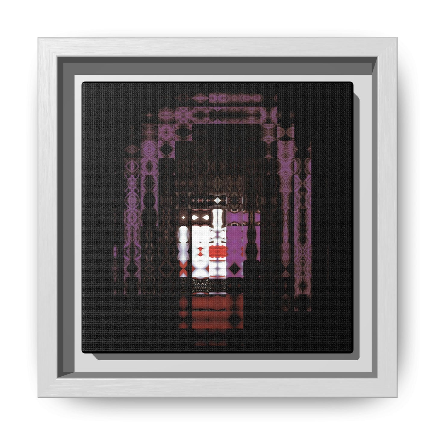 Knights In Satan's Service, Starchild Abstract Portrait Collage Art — Matte Canvas, Framed (Multi-color options)