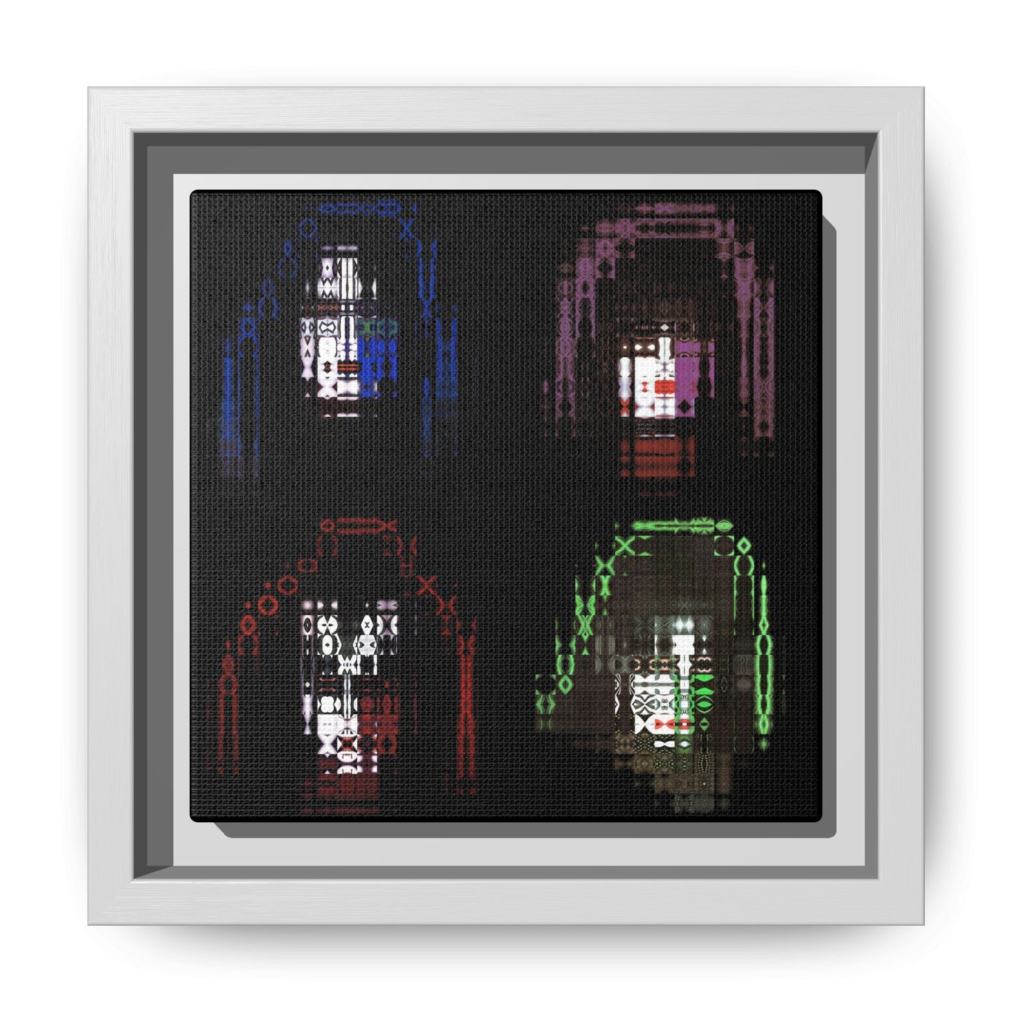Knights In Satan's Service, Band Portrait Collage Art — Matte Canvas, Framed (Multi-color options)