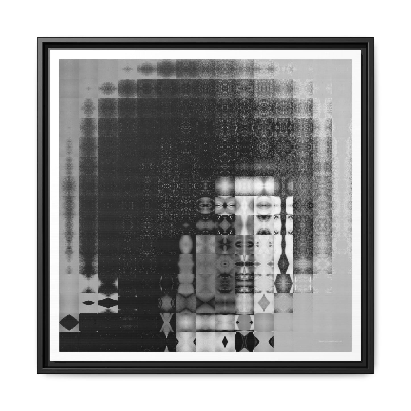 Feminist Icon Angela Davis Abstract Portrait Collage Art — Matte Canvas, Framed (Multi-color options)