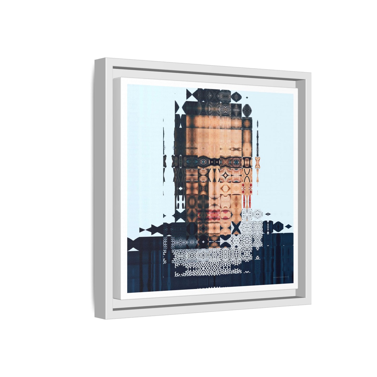Iconic Feminist, The Notorious RBG, Ruth Bader Ginsburg Abstract Portrait Collage Art — Matte Canvas, Framed (Multi-color options)