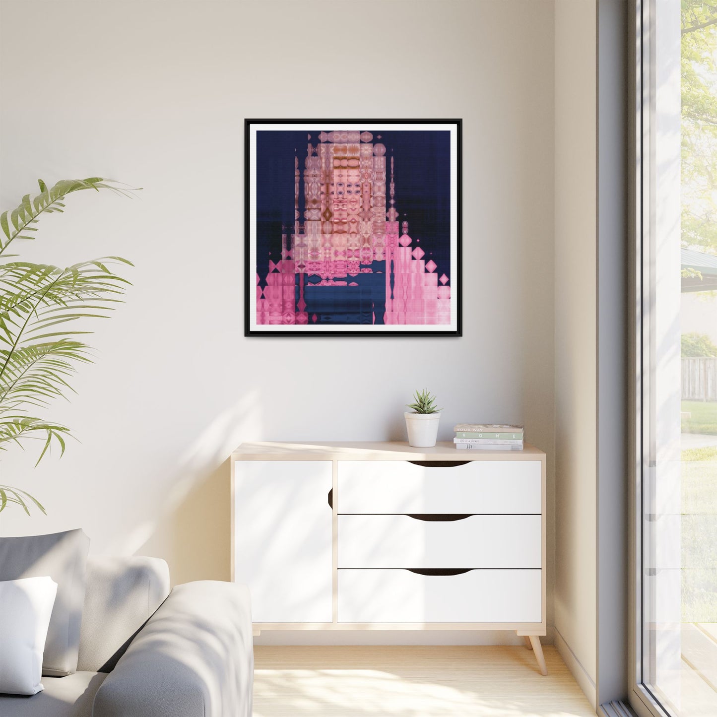 Iconic Big Blonde Wig Energy: Queen of Country Abstract Portrait Collage Art — Matte Canvas, Framed (Multi-color options)