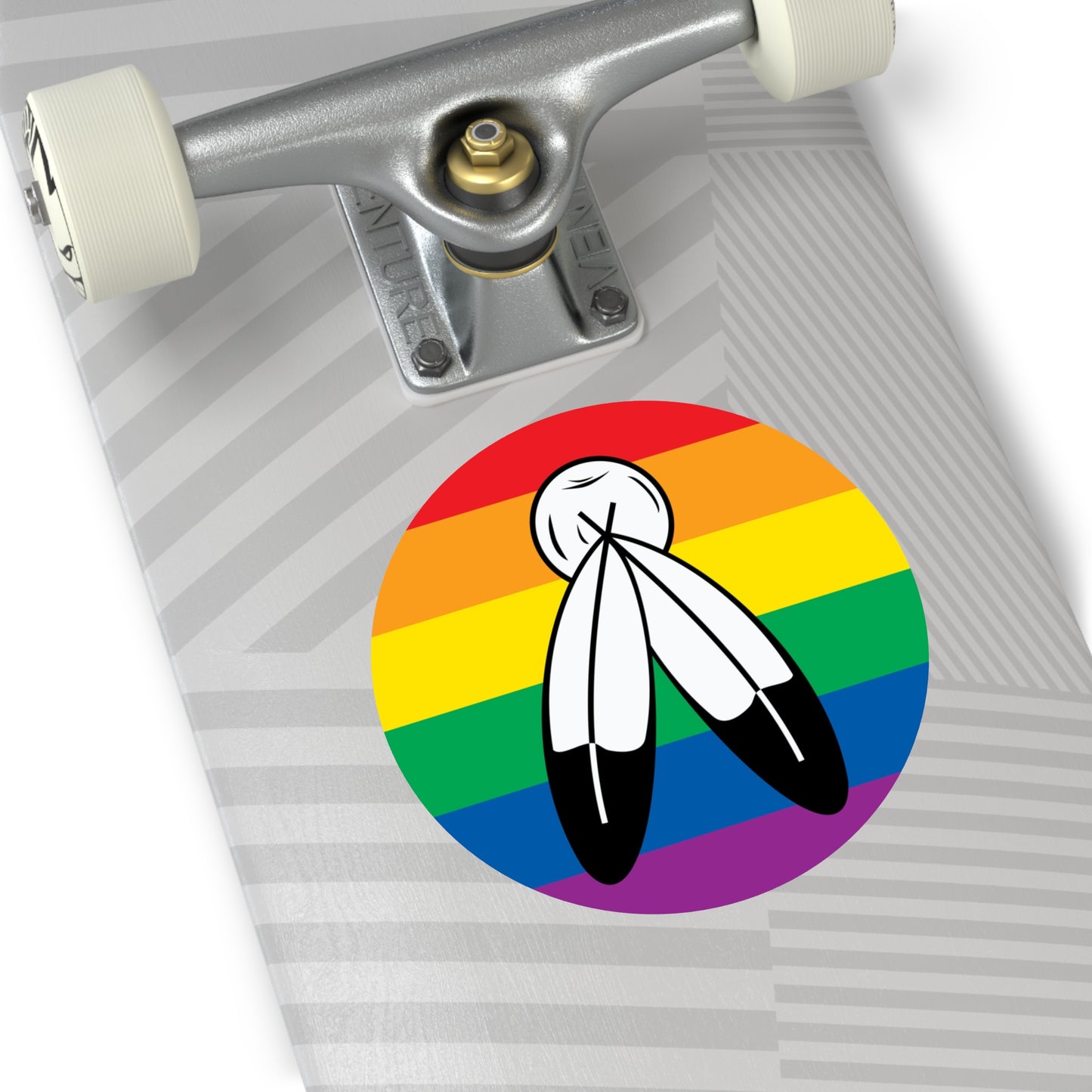 Two-Spirit Rainbow Pride Flag Vinyl Stickers
