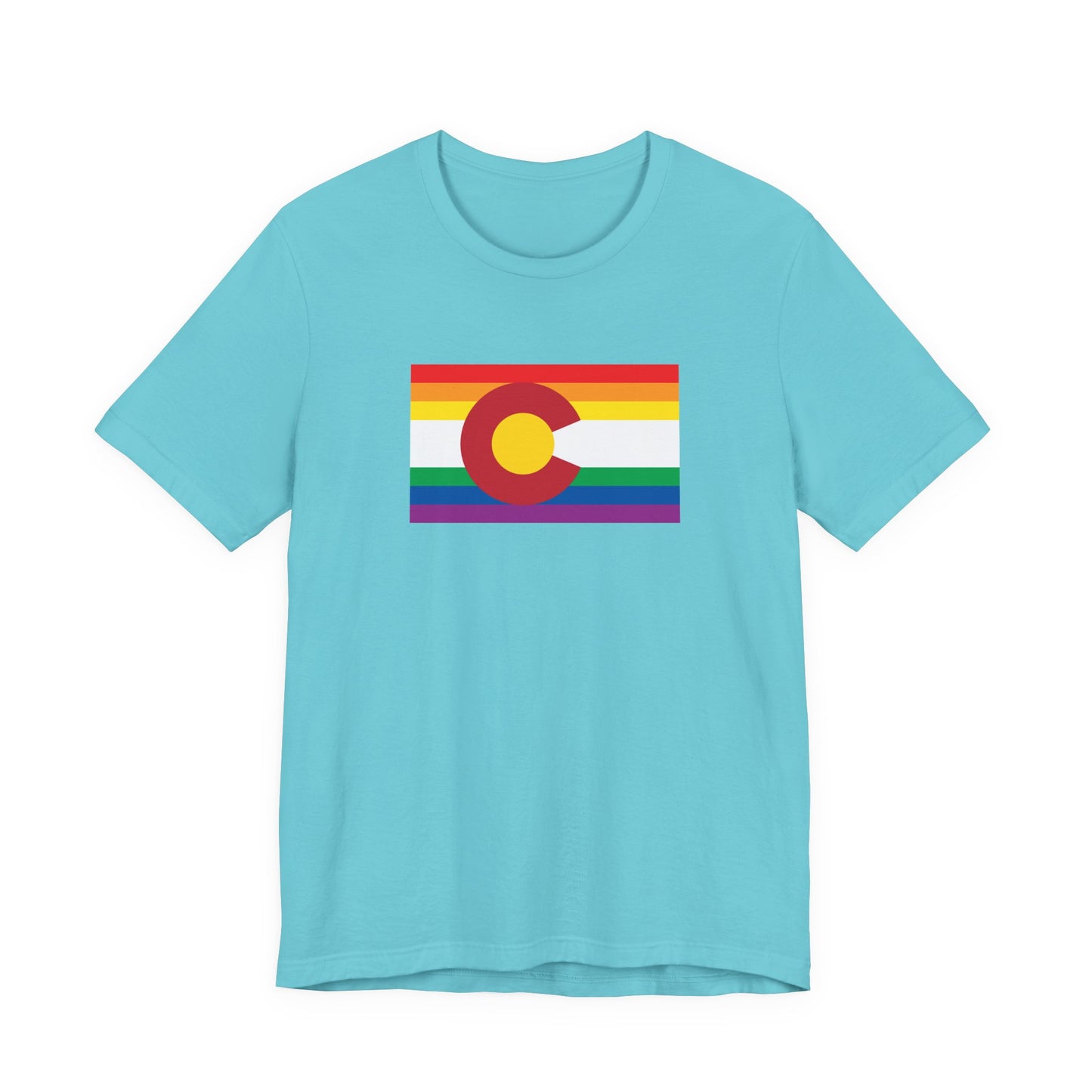 Colorado Rainbow Pride Flag T-shirt, Several Color Options