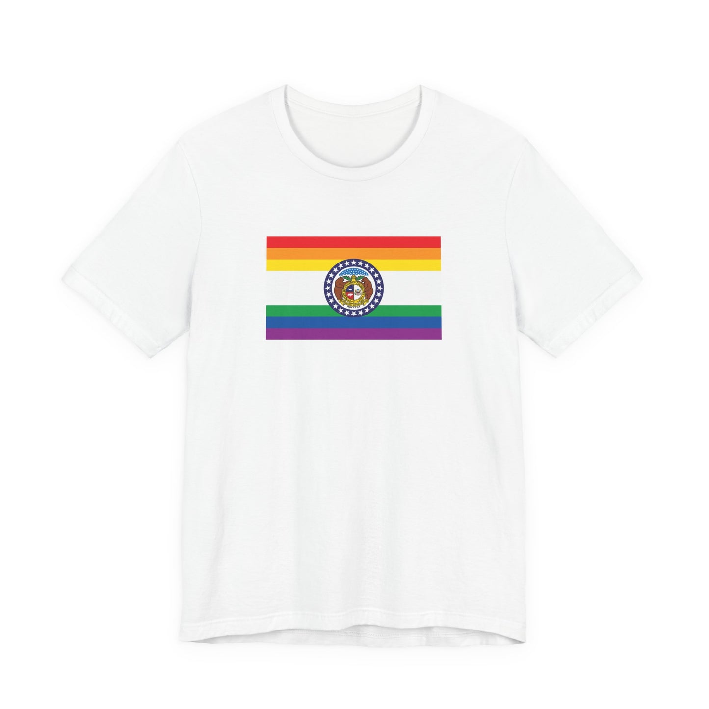 Missouri Rainbow Pride Flag T-shirt, Several Color Options