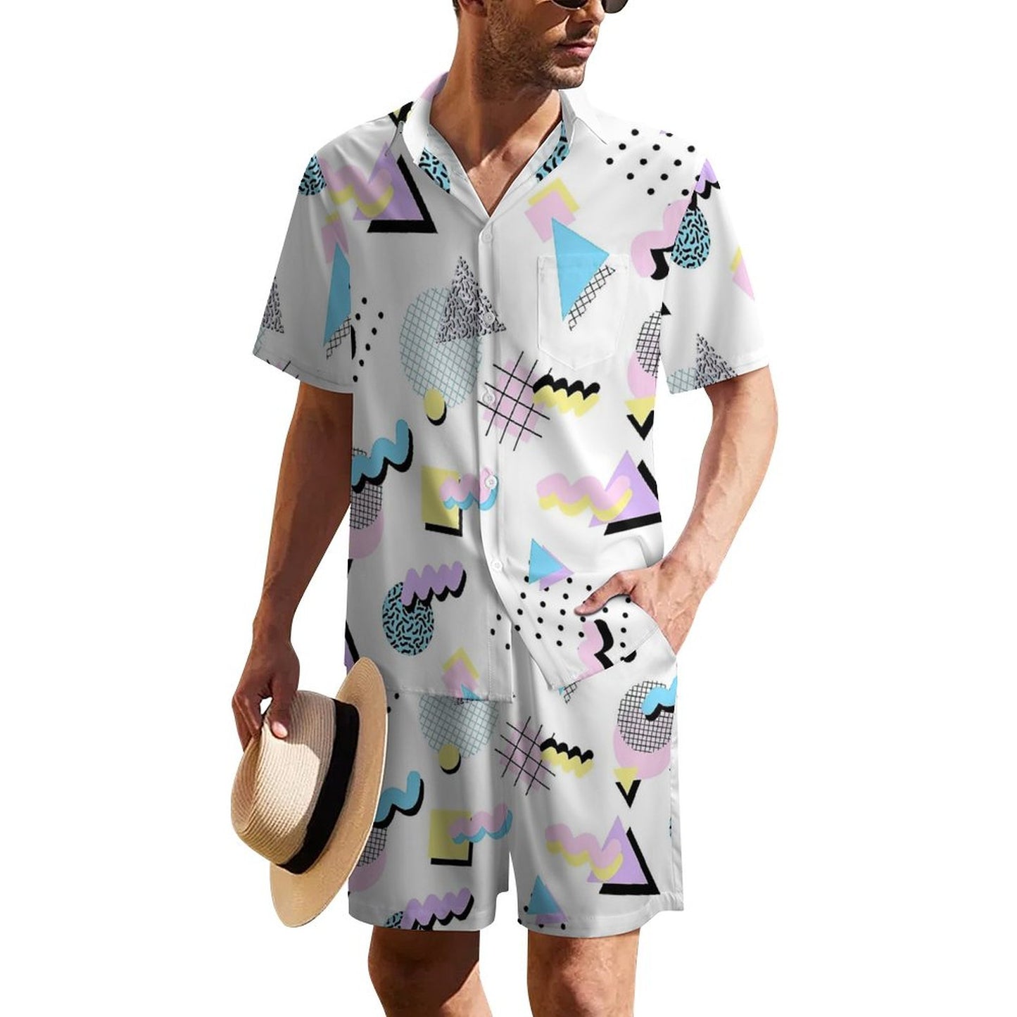 Totally Retro Short Sleeve Shirt & Shorts Set – Bold, Classic, Effortless