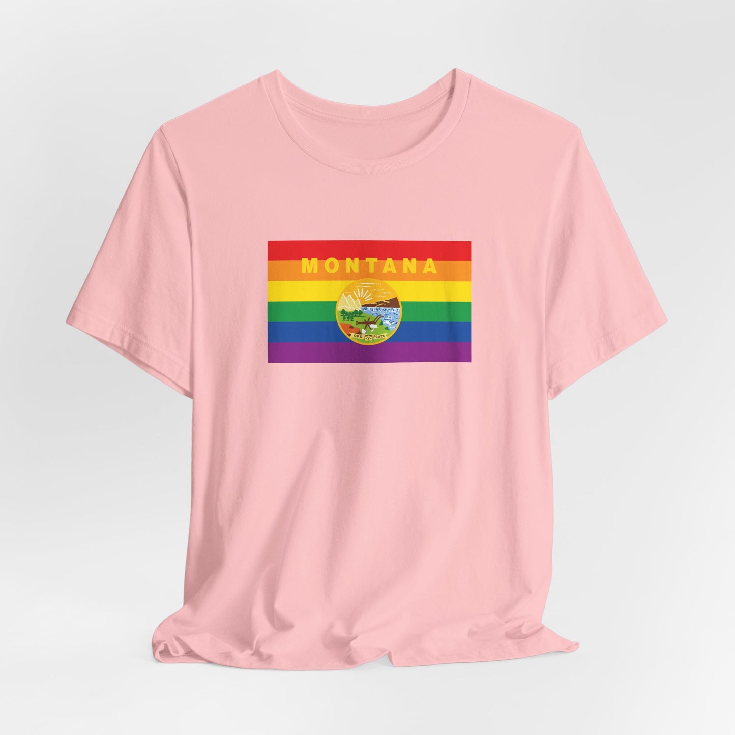 Montana Rainbow Pride Flag T-shirt, Several Color Options