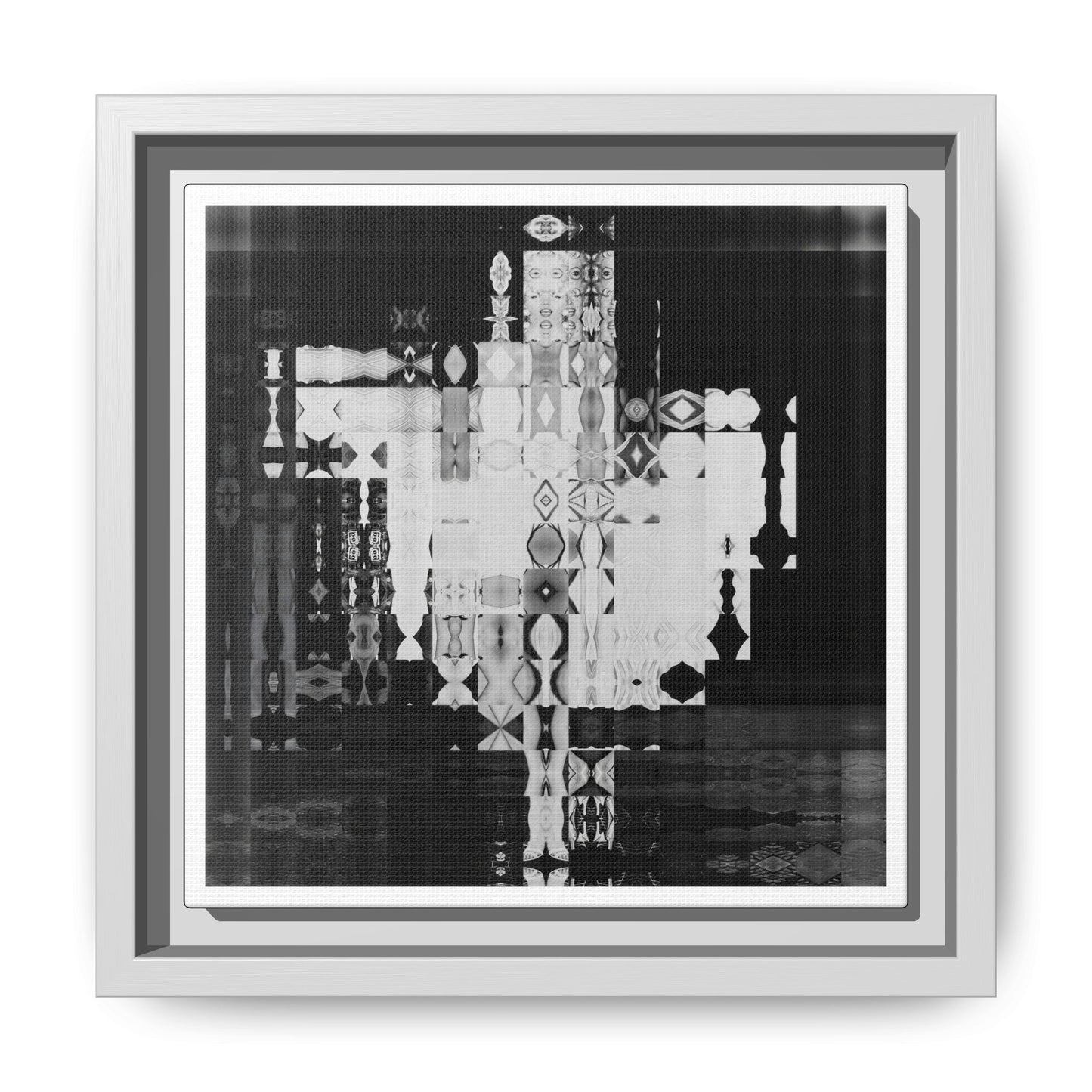 Iconic Hollywood Movie Star Marilyn Monroe, Iconic Flying Skirt Moment, Abstract Portrait Collage Art — Matte Canvas, Framed (Multi-color options)