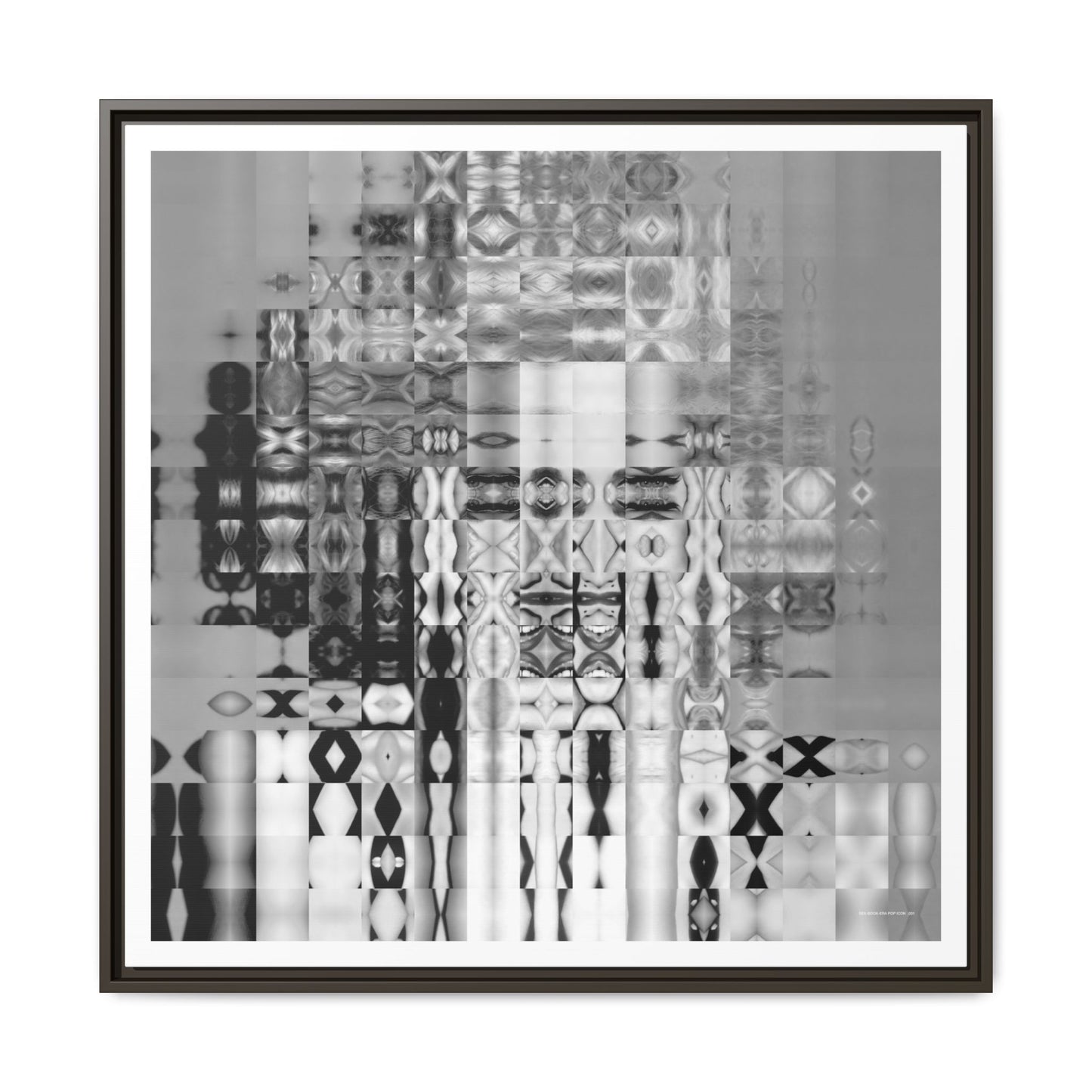 Sex-Book-Era Pop Icon Abstract Portrait Collage Art — Matte Canvas, Framed (Multi-color options)