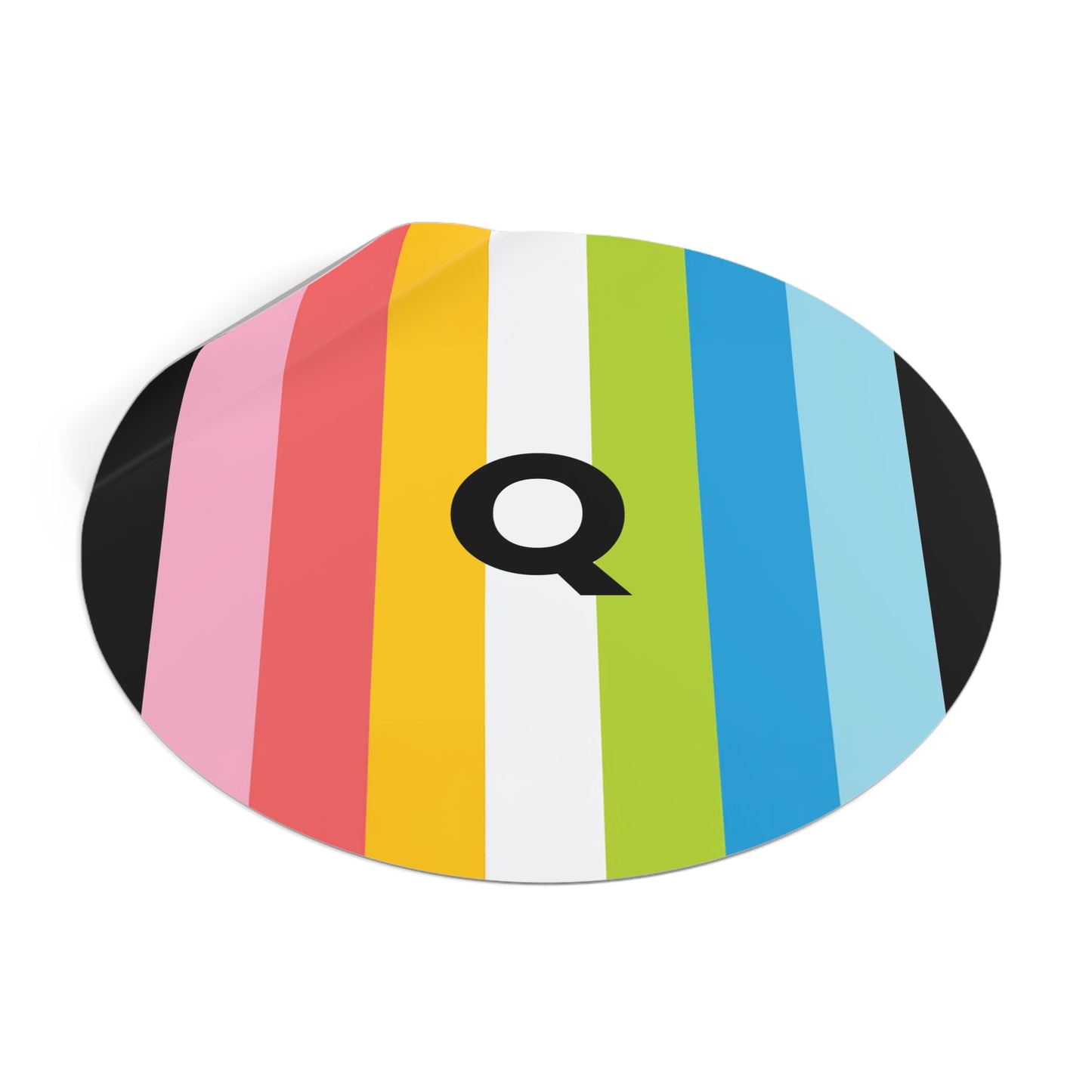 "Q" Queer Pride Flag Vinyl Sticker