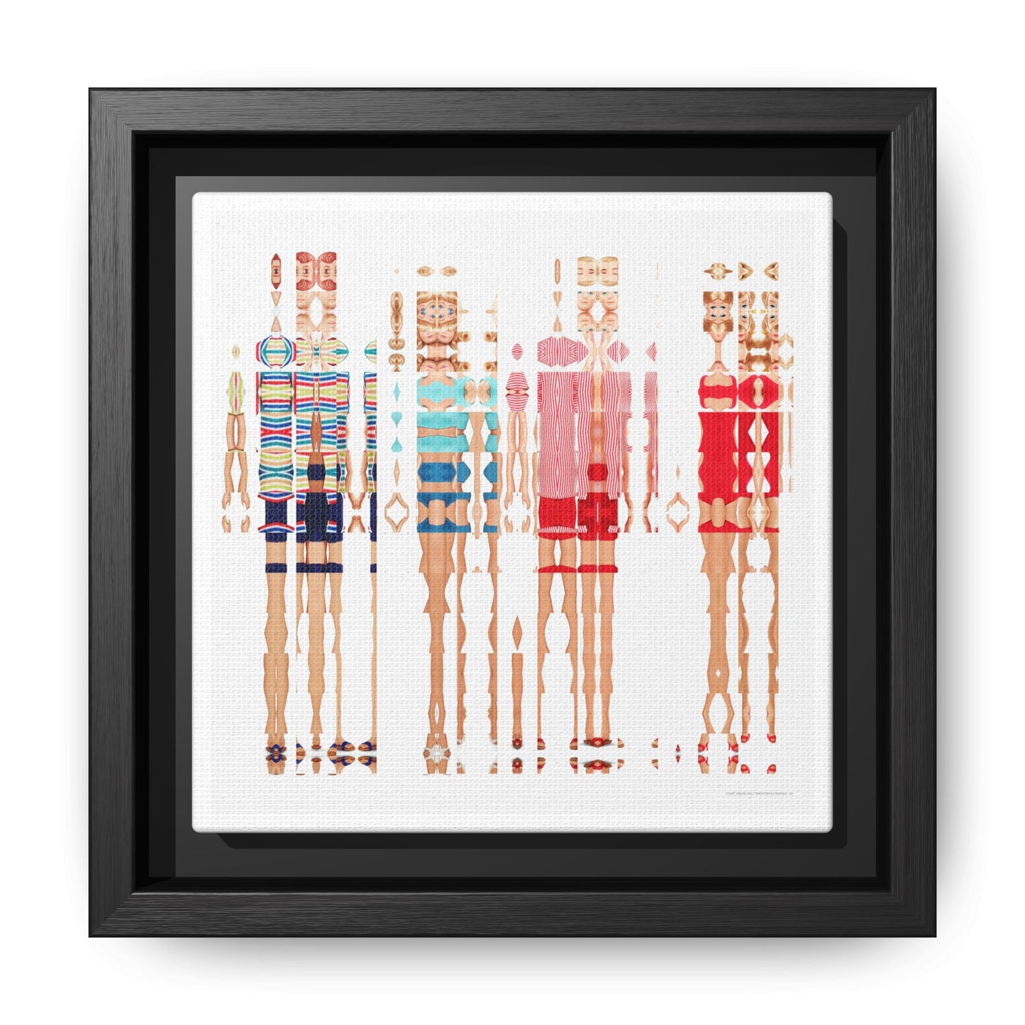 Iconic Dream Doll Inner Circle Besties Abstract Portrait Collage Art — Matte Canvas, Framed (Multi-color options)