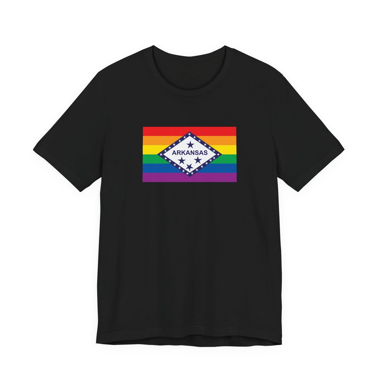 Arkansas Rainbow Pride Flag T-shirt, Several Color Options