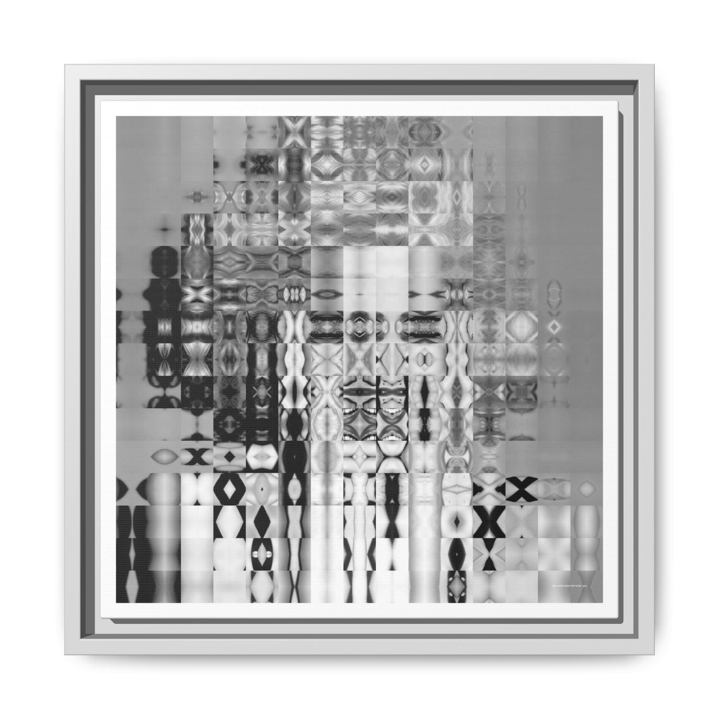Sex-Book-Era Pop Icon Abstract Portrait Collage Art — Matte Canvas, Framed (Multi-color options)