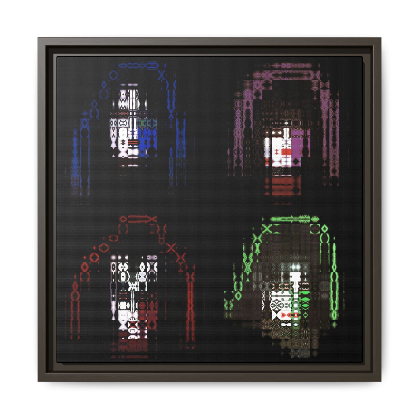 Knights In Satan's Service, Band Portrait Collage Art — Matte Canvas, Framed (Multi-color options)
