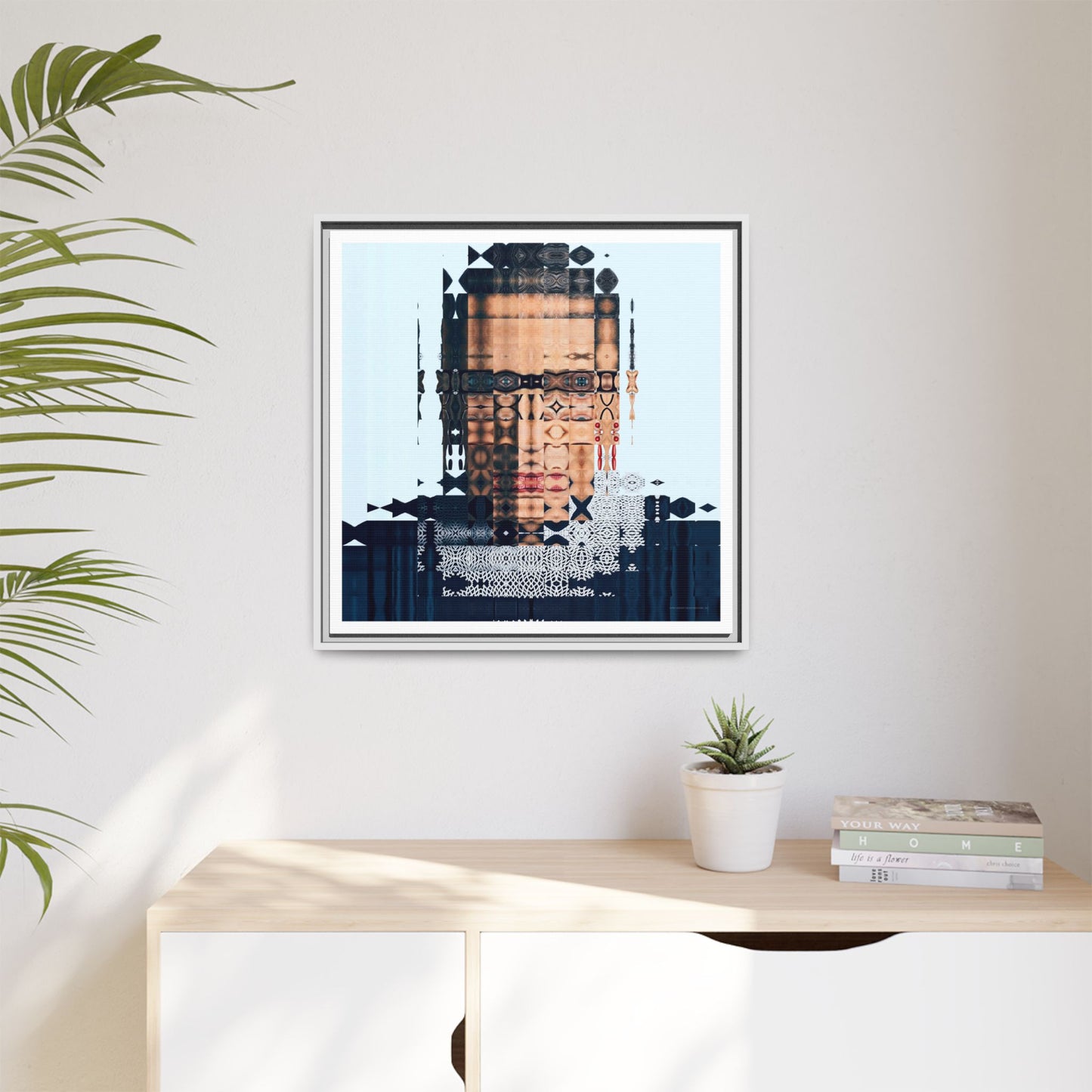 Iconic Feminist, The Notorious RBG, Ruth Bader Ginsburg Abstract Portrait Collage Art — Matte Canvas, Framed (Multi-color options)
