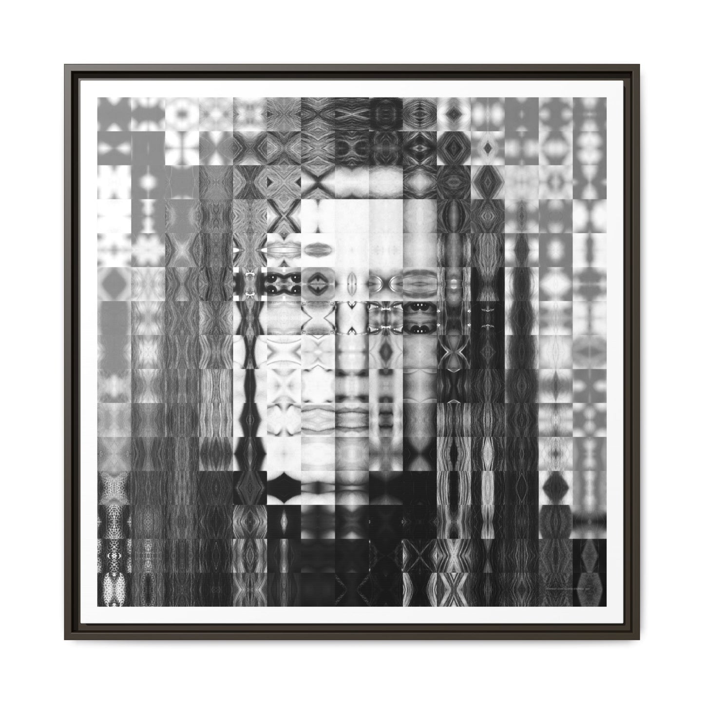 Feminist Icon Gloria Steinem Abstract Portrait Collage Art — Matte Canvas, Framed (Multi-color options)