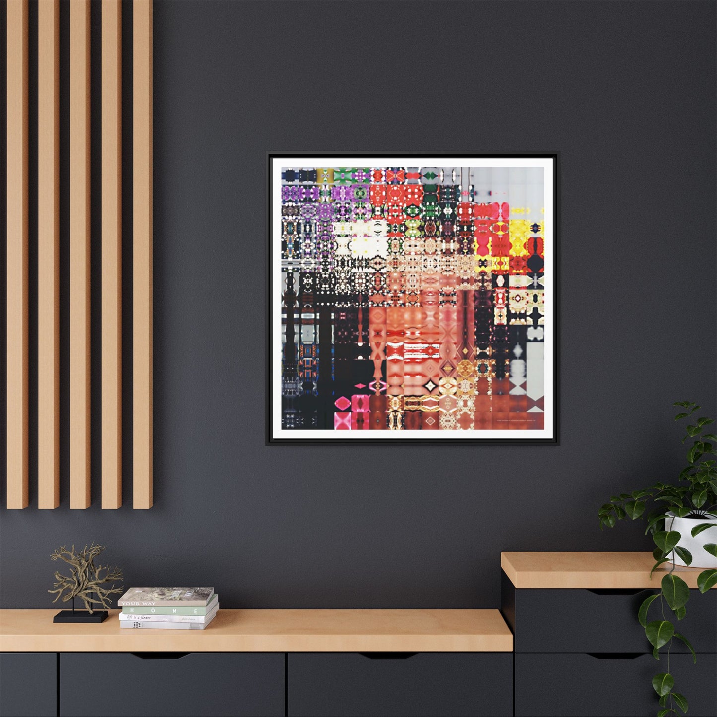 Iconic Guardian of the Margins, Marsha P. Johnson Abstract Portrait Collage Art — Matte Canvas, Framed (Multi-color options)
