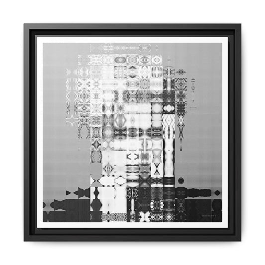 Iconic Early Queen-of-Pop Abstract Portrait Collage Art — Matte Canvas, Framed (Multi-color options)