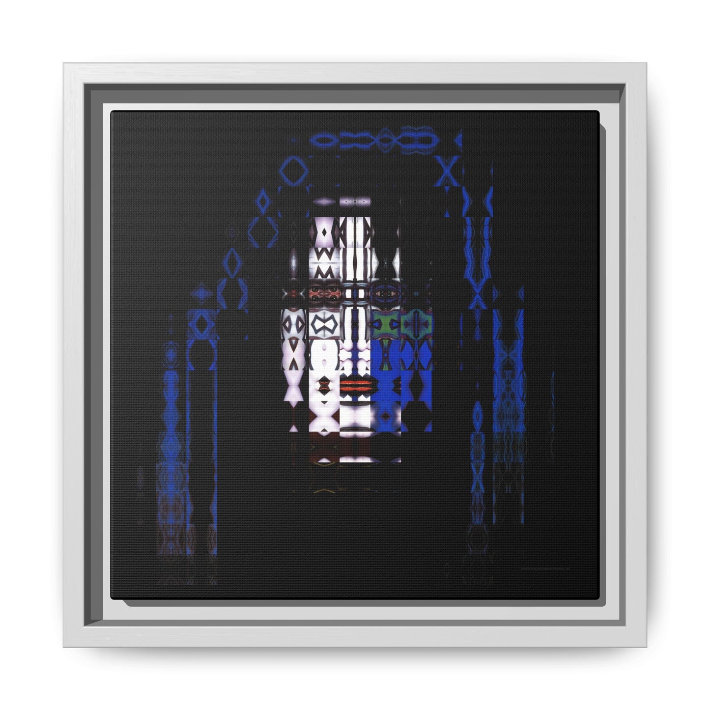 Knights In Satan's Service, SpaceAce Abstract Portrait Collage Art — Matte Canvas, Framed (Multi-color options)