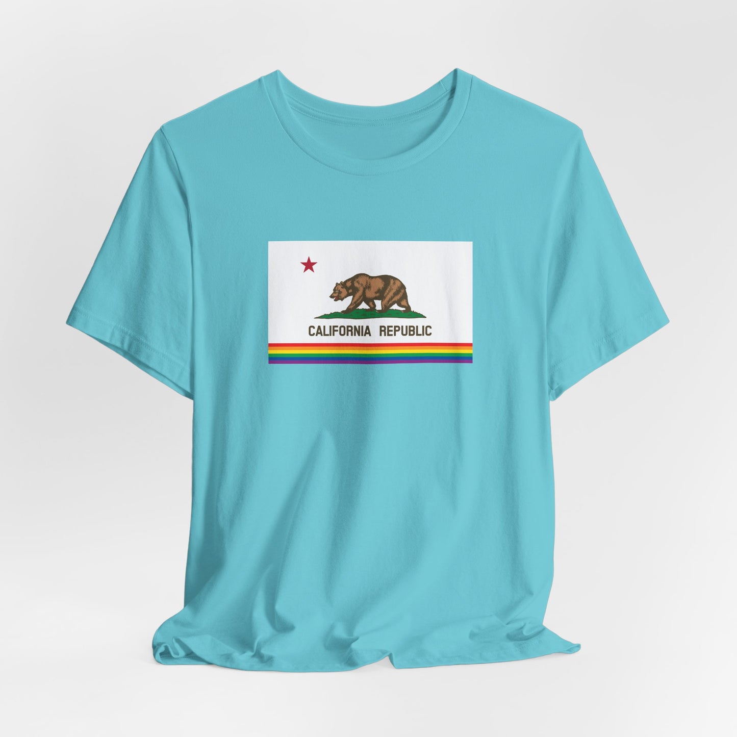 California Rainbow Pride Flag T-shirt, Several Color Options