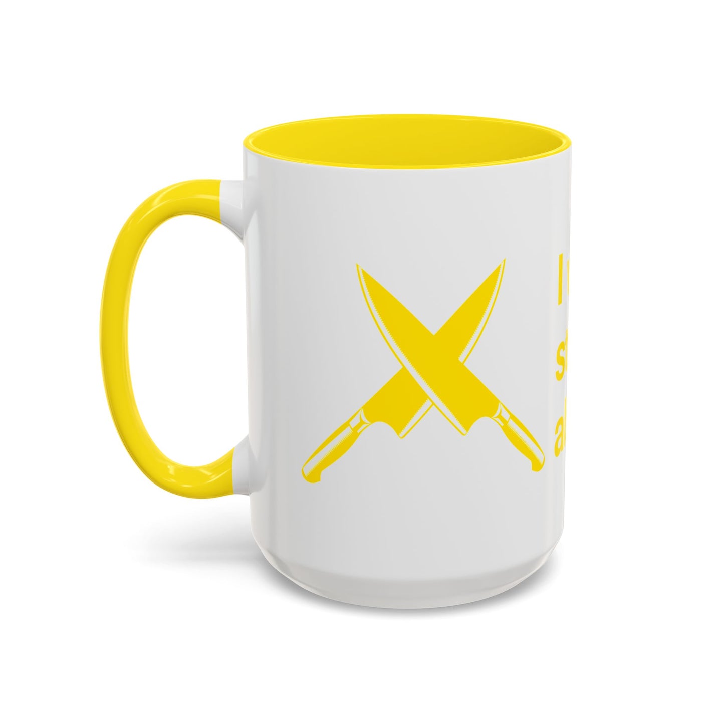 I will never stop worrying about Britney, White with Yellow Accent Coffee Mug (11, 15oz)