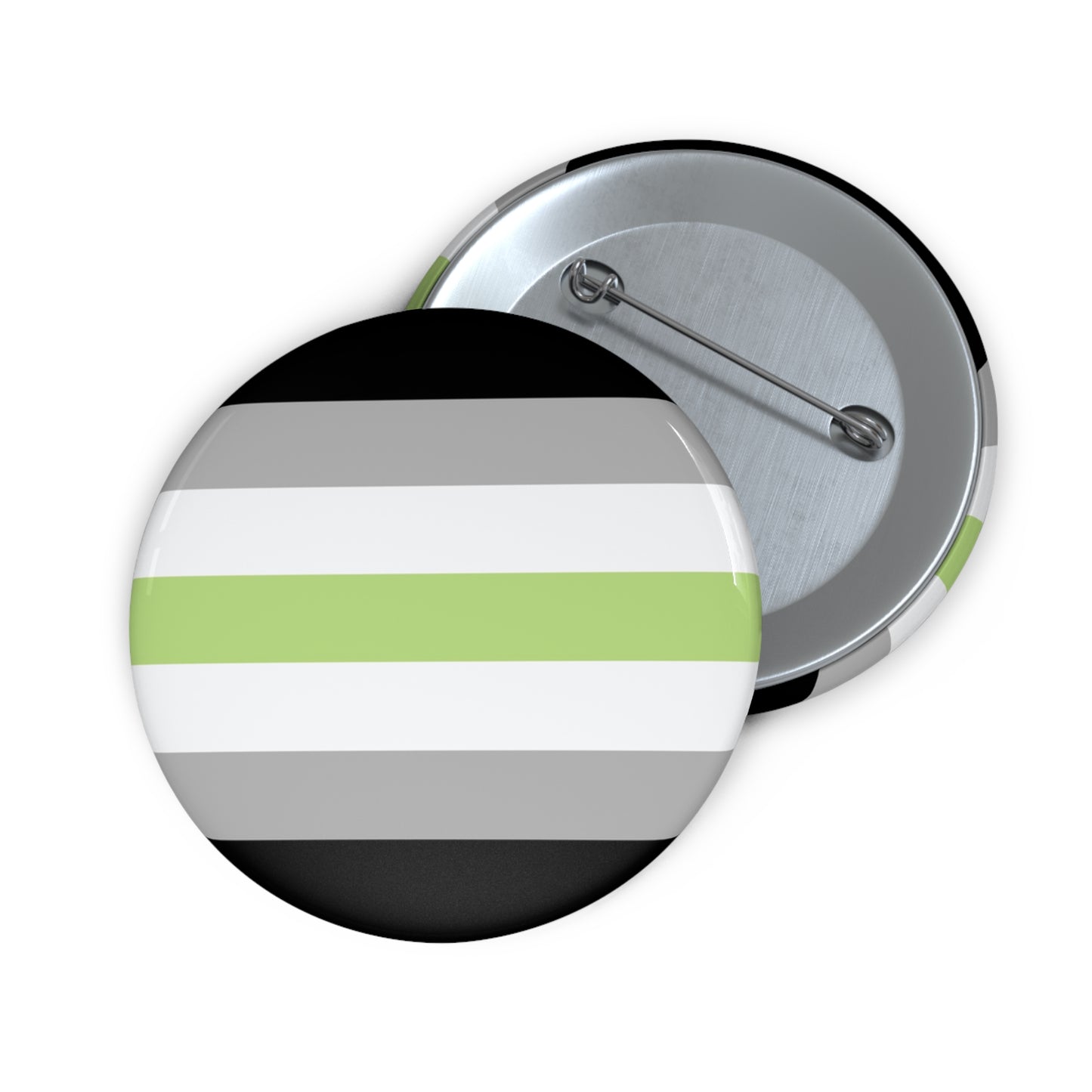 Agender Pride Flag Rainbow Pin Button