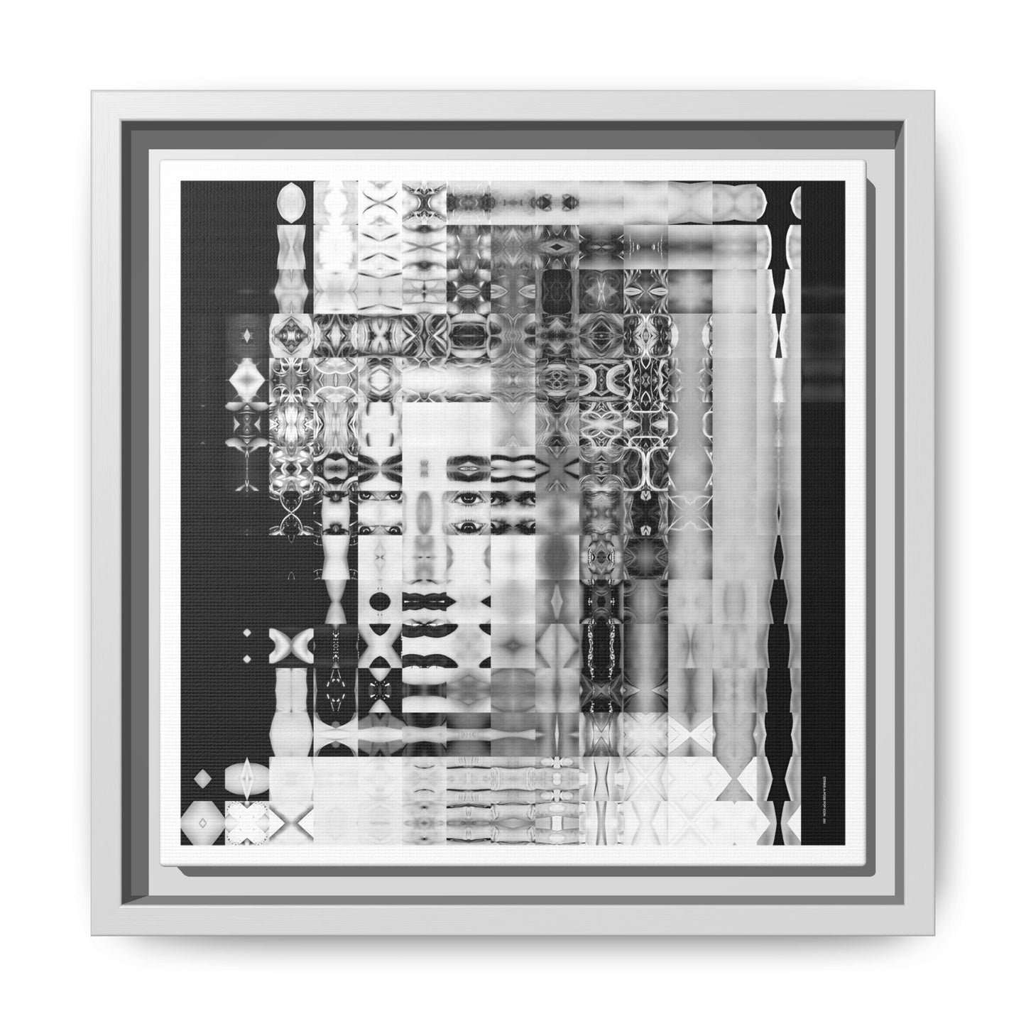 Strike-a-Pose Pop Icon Abstract Portrait Collage Art — Matte Canvas, Framed (Multi-color options)