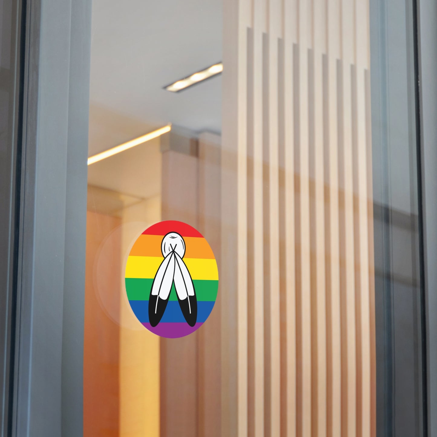 Two-Spirit Rainbow Pride Flag Vinyl Stickers