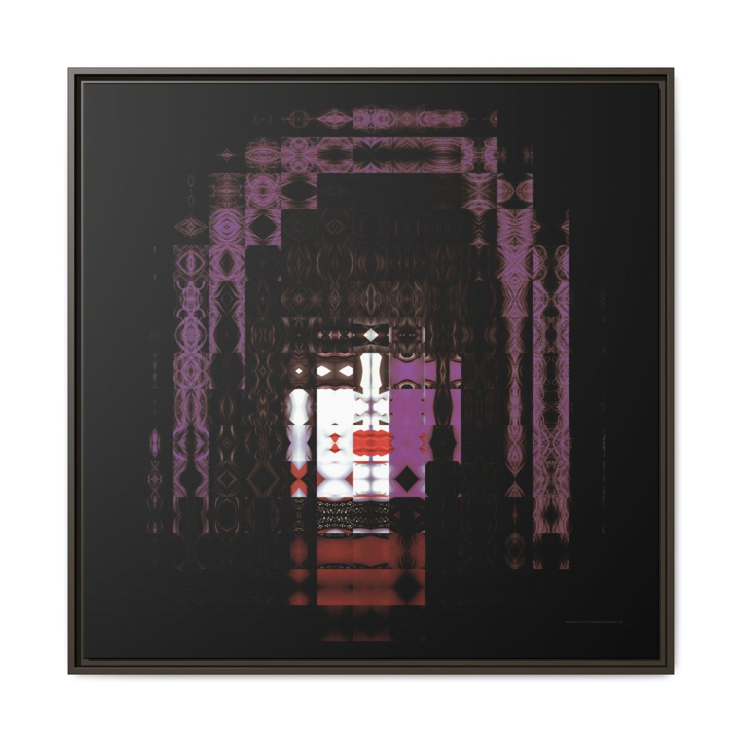 Knights In Satan's Service, Starchild Abstract Portrait Collage Art — Matte Canvas, Framed (Multi-color options)