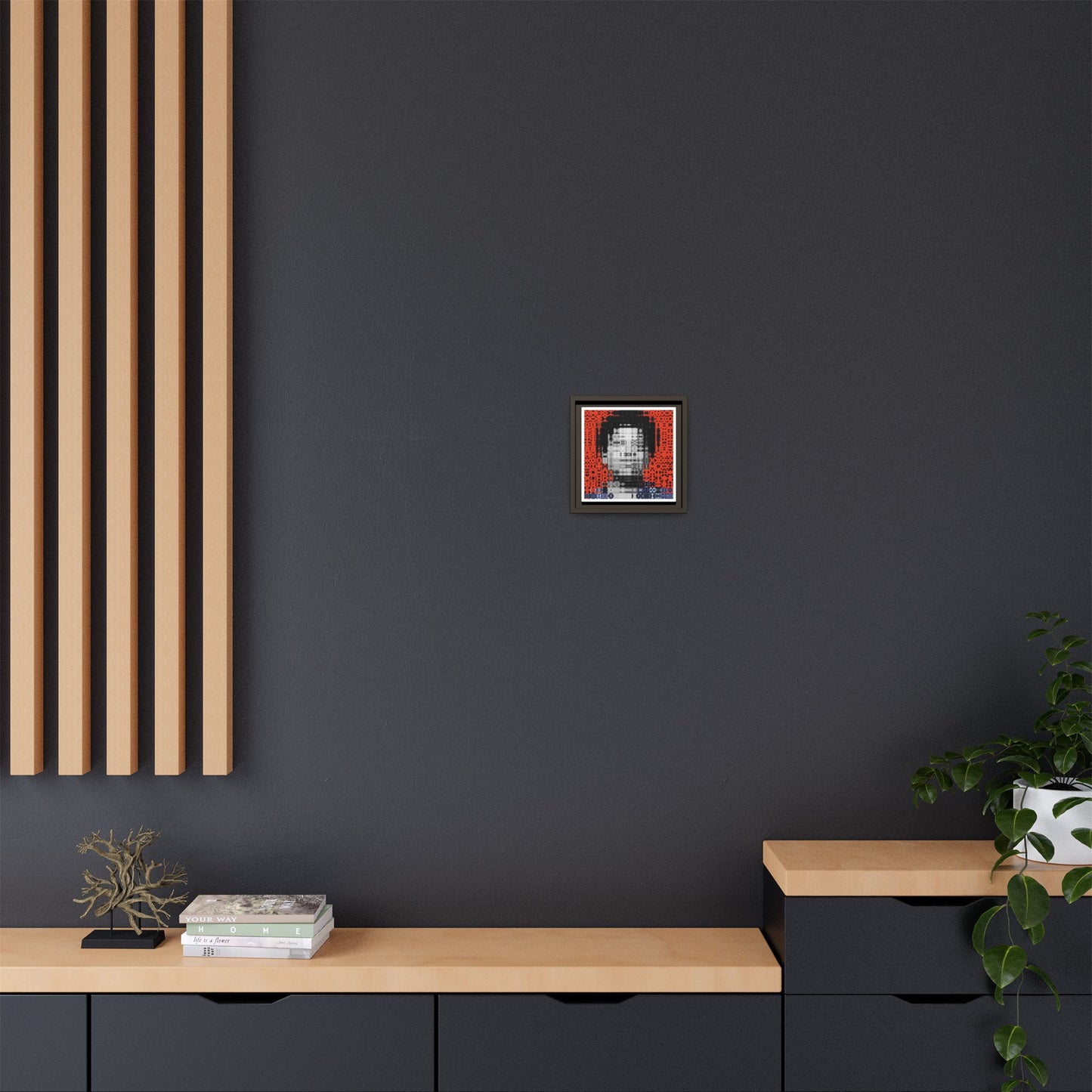 Iconic Foundational Feminist icon Audre Lorde Abstract Portrait Collage Art — Matte Canvas, Framed (Multi-color options)