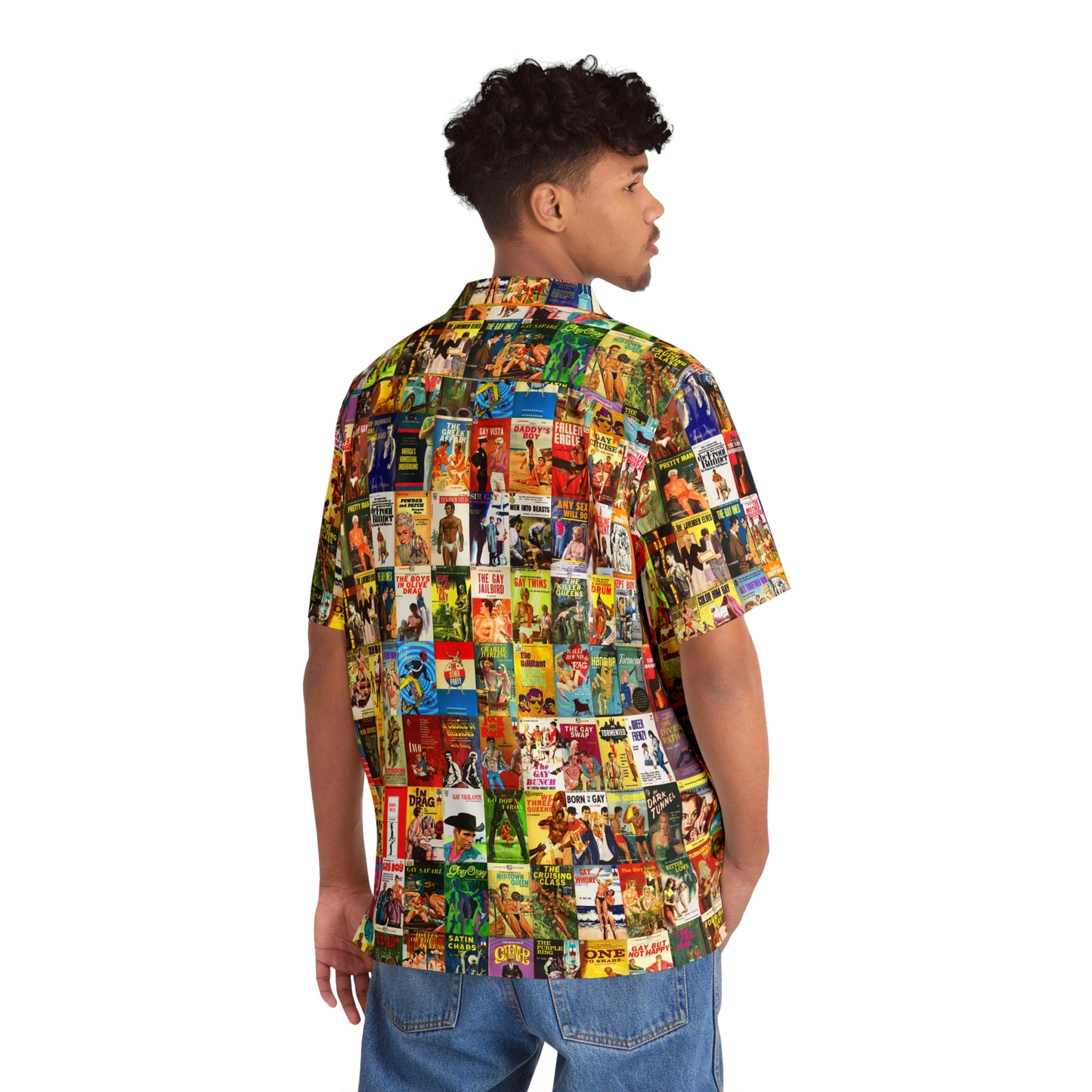 Mid-Century Gay Pulp Fiction Hawaiian Style Shirt