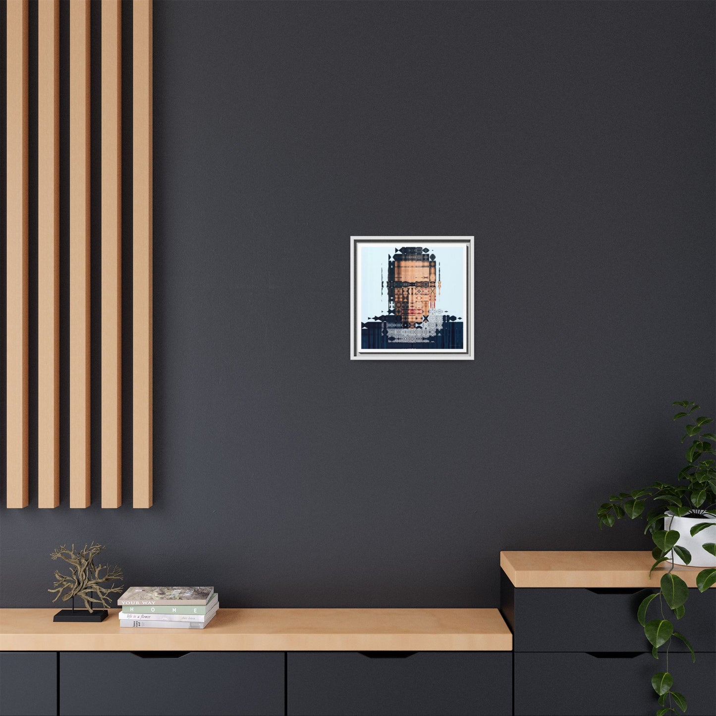 Iconic Feminist, The Notorious RBG, Ruth Bader Ginsburg Abstract Portrait Collage Art — Matte Canvas, Framed (Multi-color options)