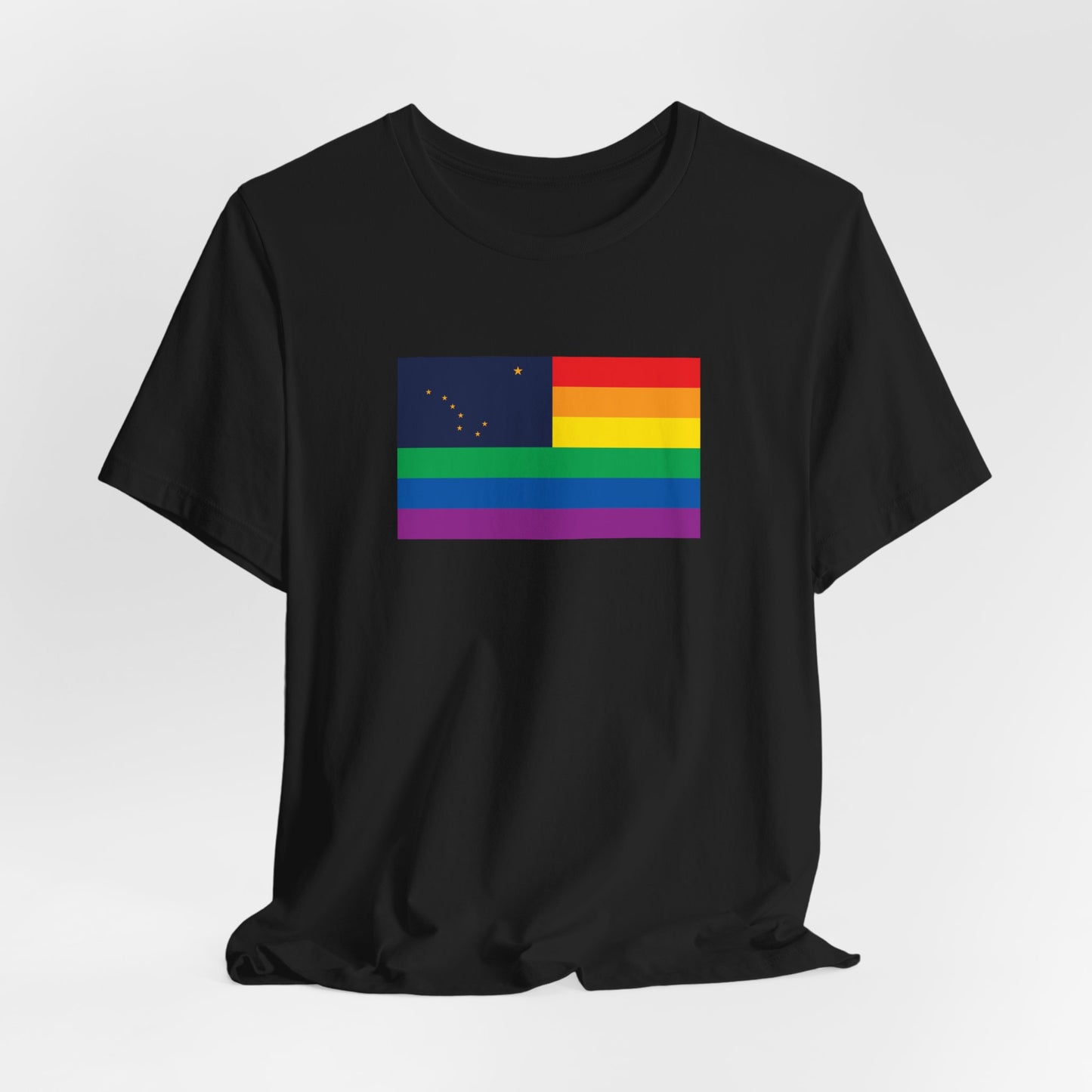 Alaska Rainbow Pride Flag T-shirt, Several Color Options