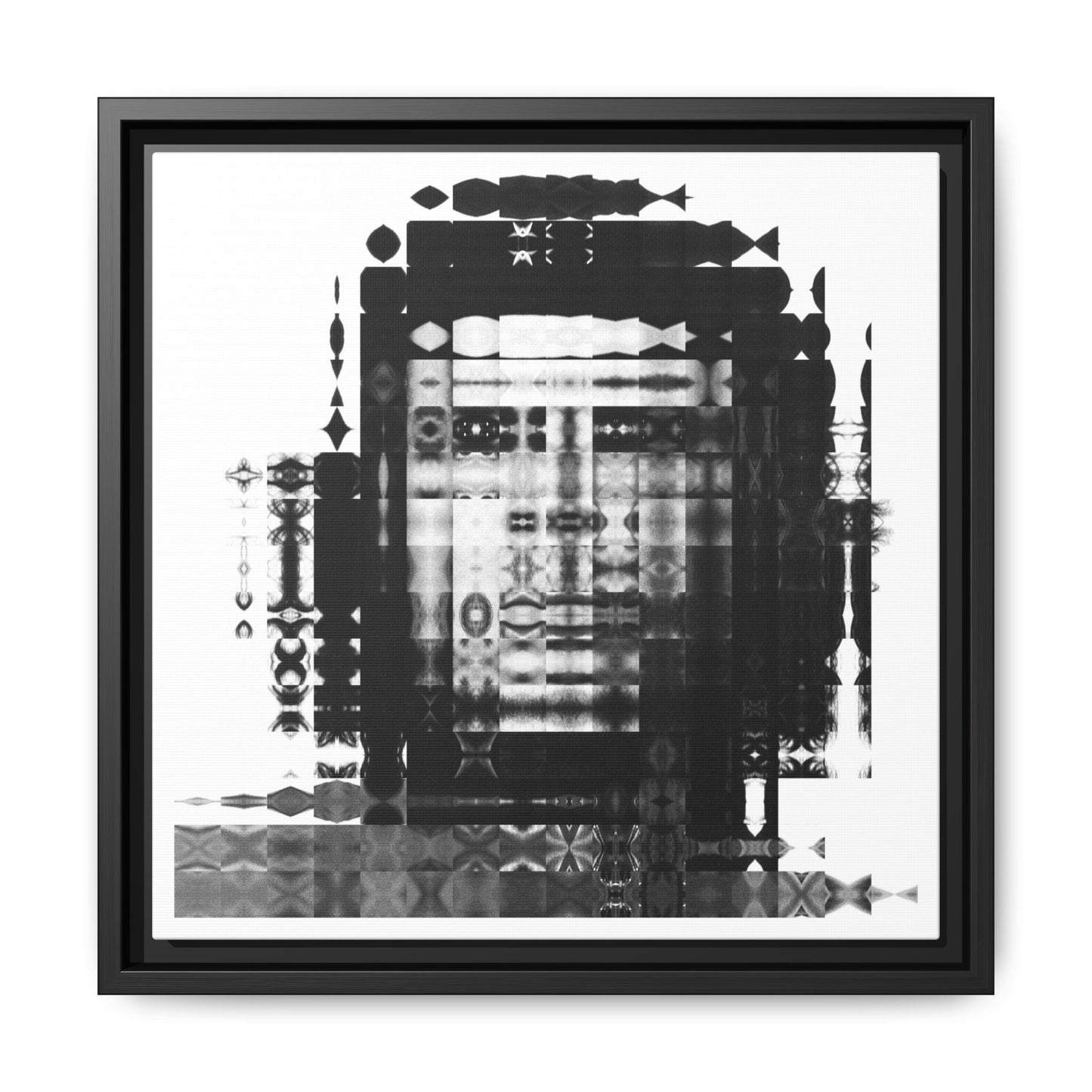Iconic Revolutionary Che Guevera Abstract Portrait Collage Art — Matte Canvas, Framed (Multi-color options)