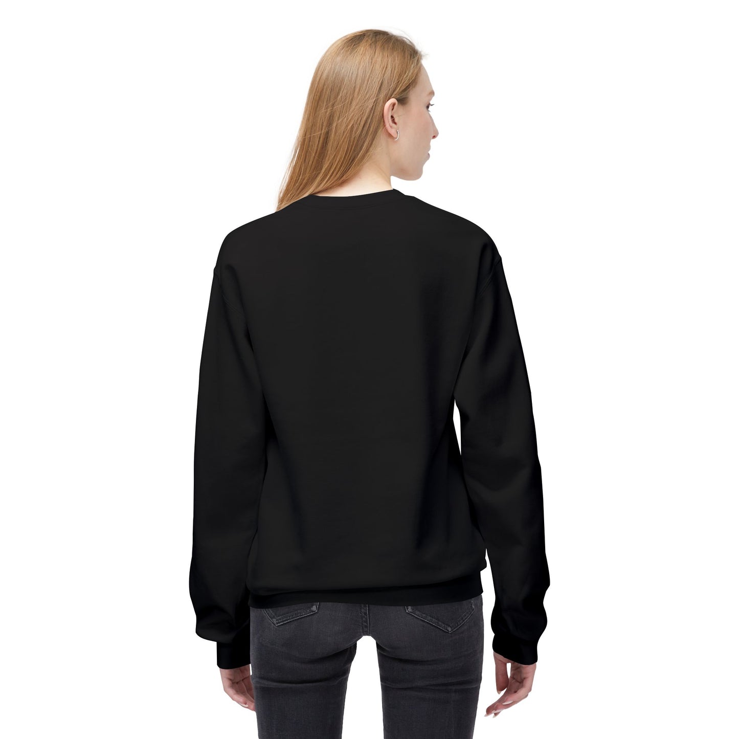 QUEER (but not into bright colors) Fleece Crewneck Sweatshirt - Black with Dark Gray Deco