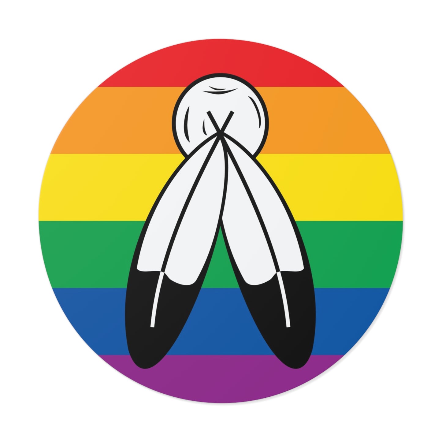 Two-Spirit Rainbow Pride Flag Vinyl Stickers