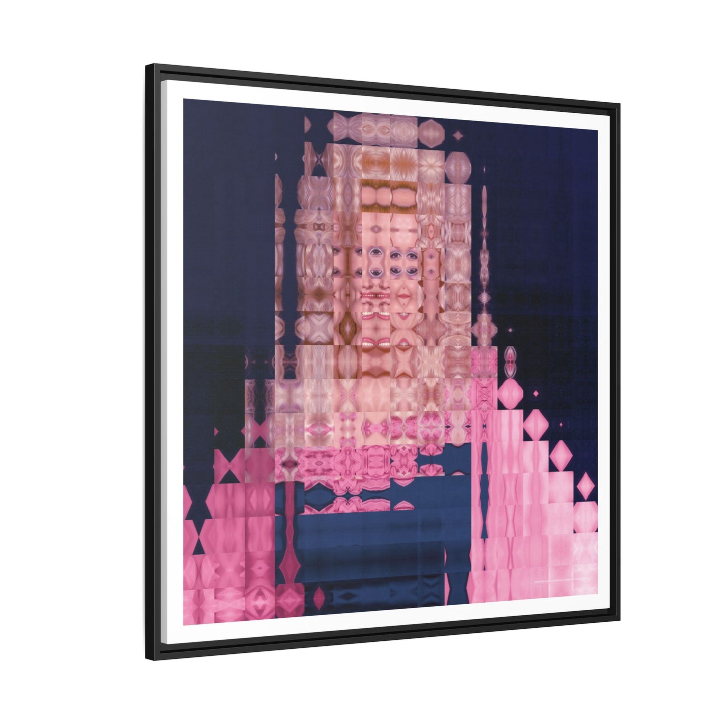 Iconic Big Blonde Wig Energy: Queen of Country Abstract Portrait Collage Art — Matte Canvas, Framed (Multi-color options)